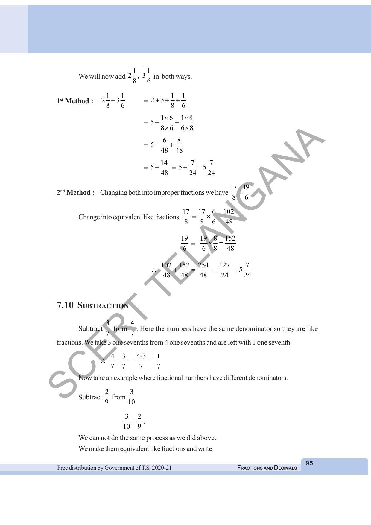 TS SCERT Class 6 Maths  (English Medium) Text Book - Page 103