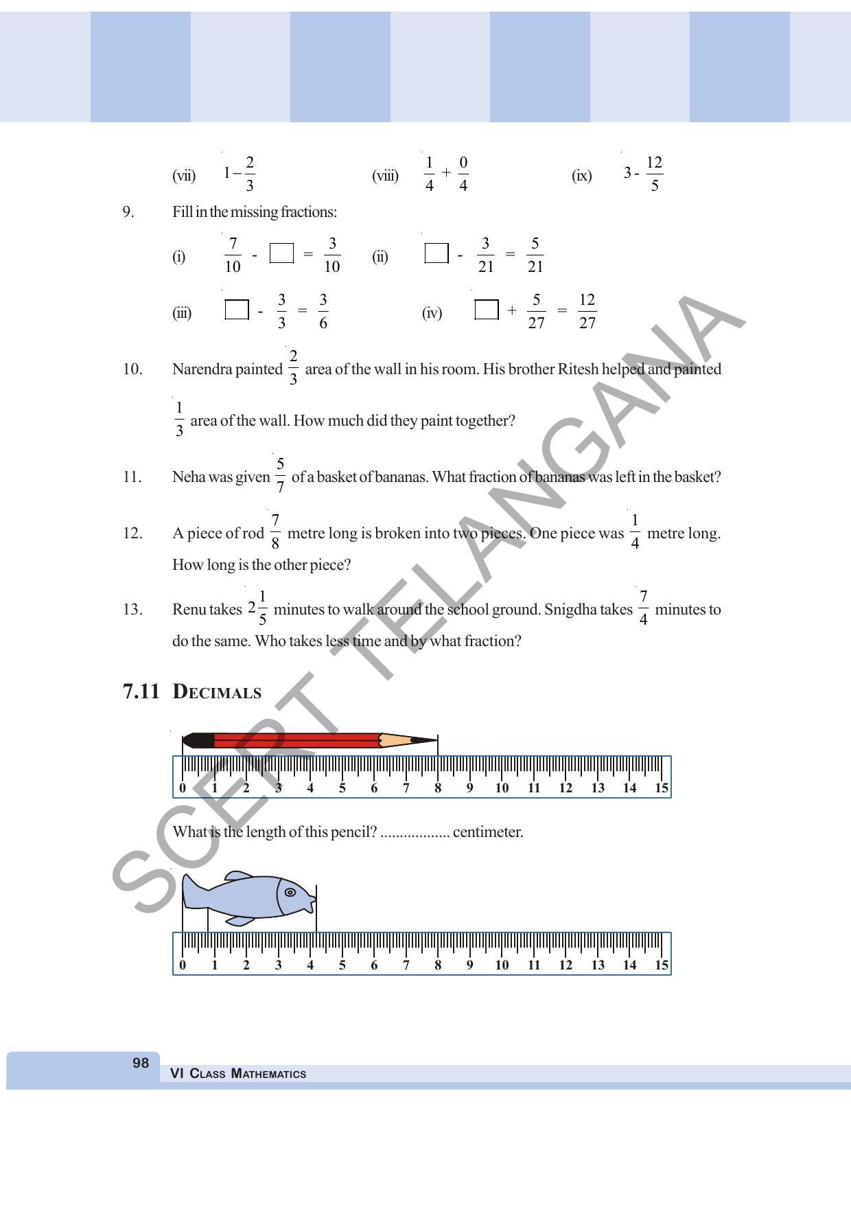 TS SCERT Class 6 Maths  (English Medium) Text Book - Page 106