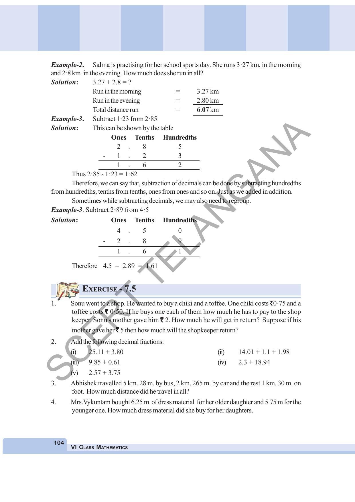 TS SCERT Class 6 Maths  (English Medium) Text Book - Page 112