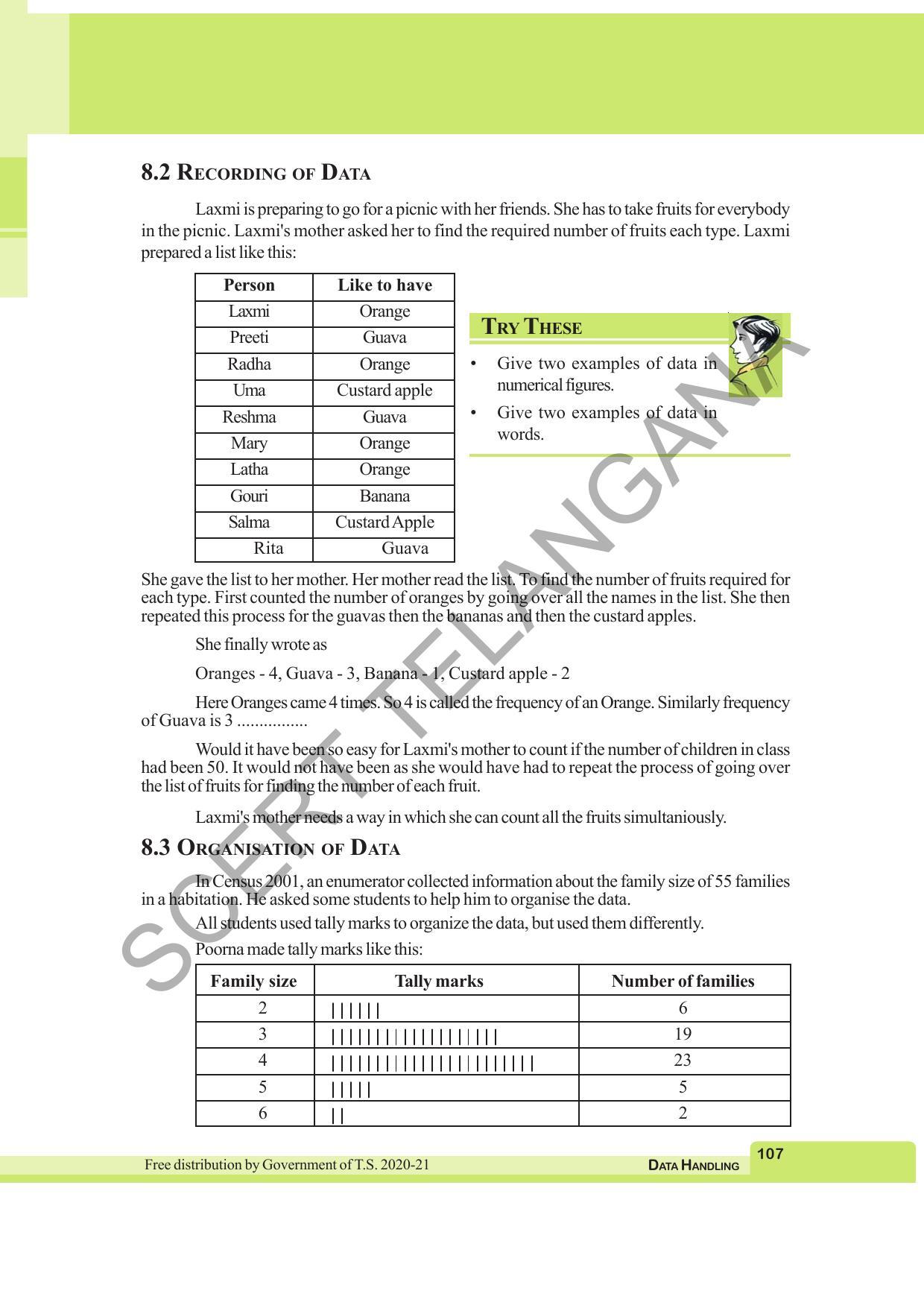 TS SCERT Class 6 Maths  (English Medium) Text Book - Page 115