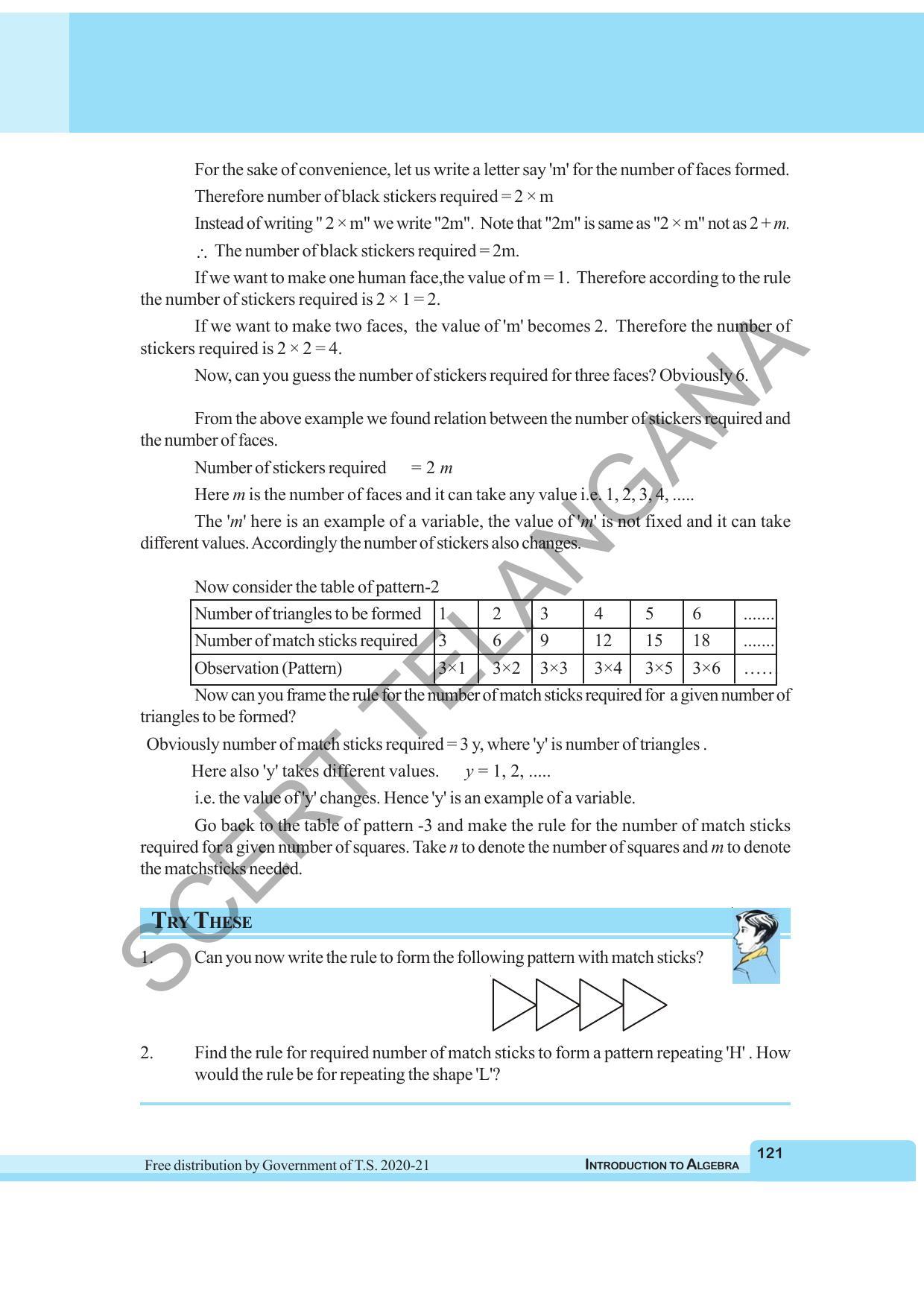 TS SCERT Class 6 Maths  (English Medium) Text Book - Page 129