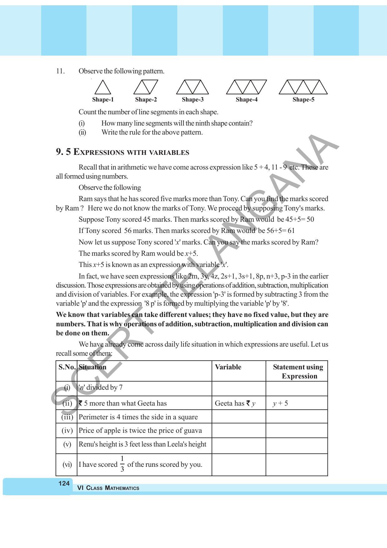 TS SCERT Class 6 Maths  (English Medium) Text Book - Page 132