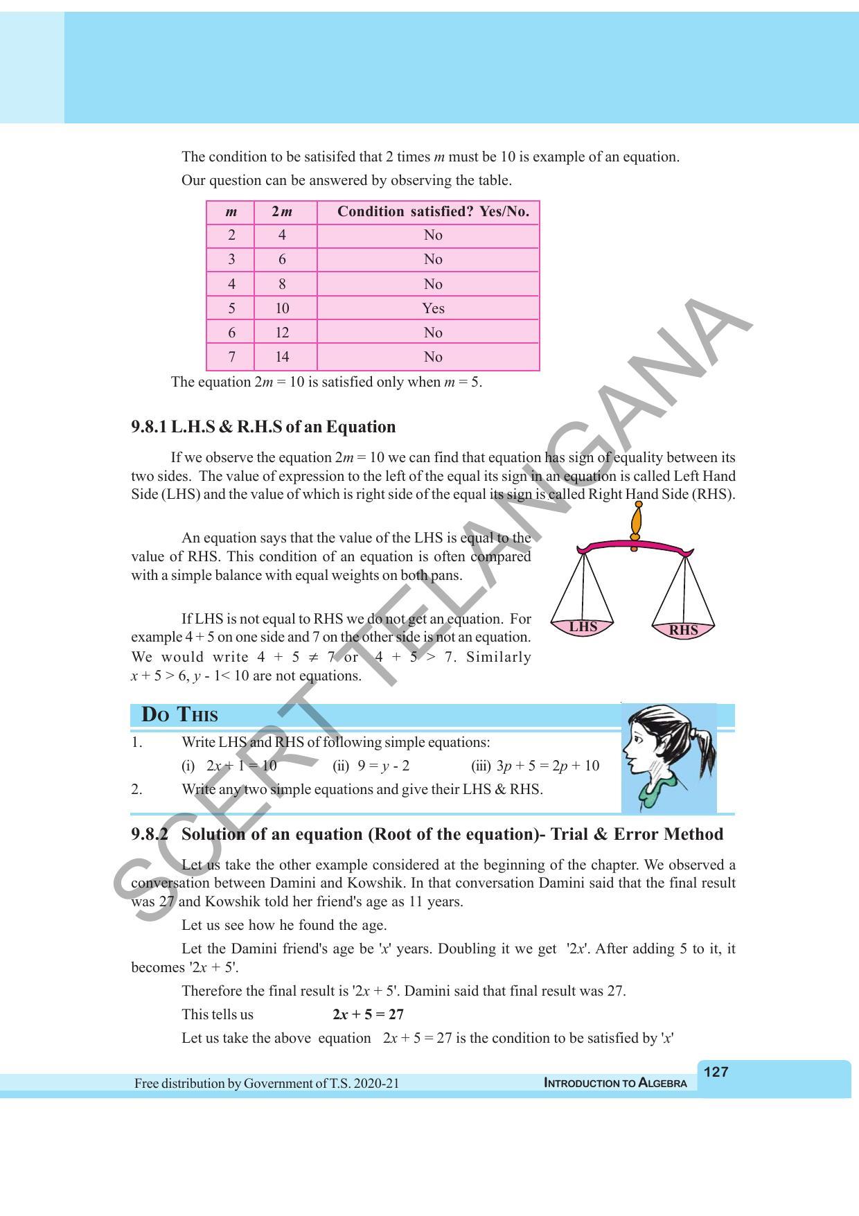 TS SCERT Class 6 Maths  (English Medium) Text Book - Page 135