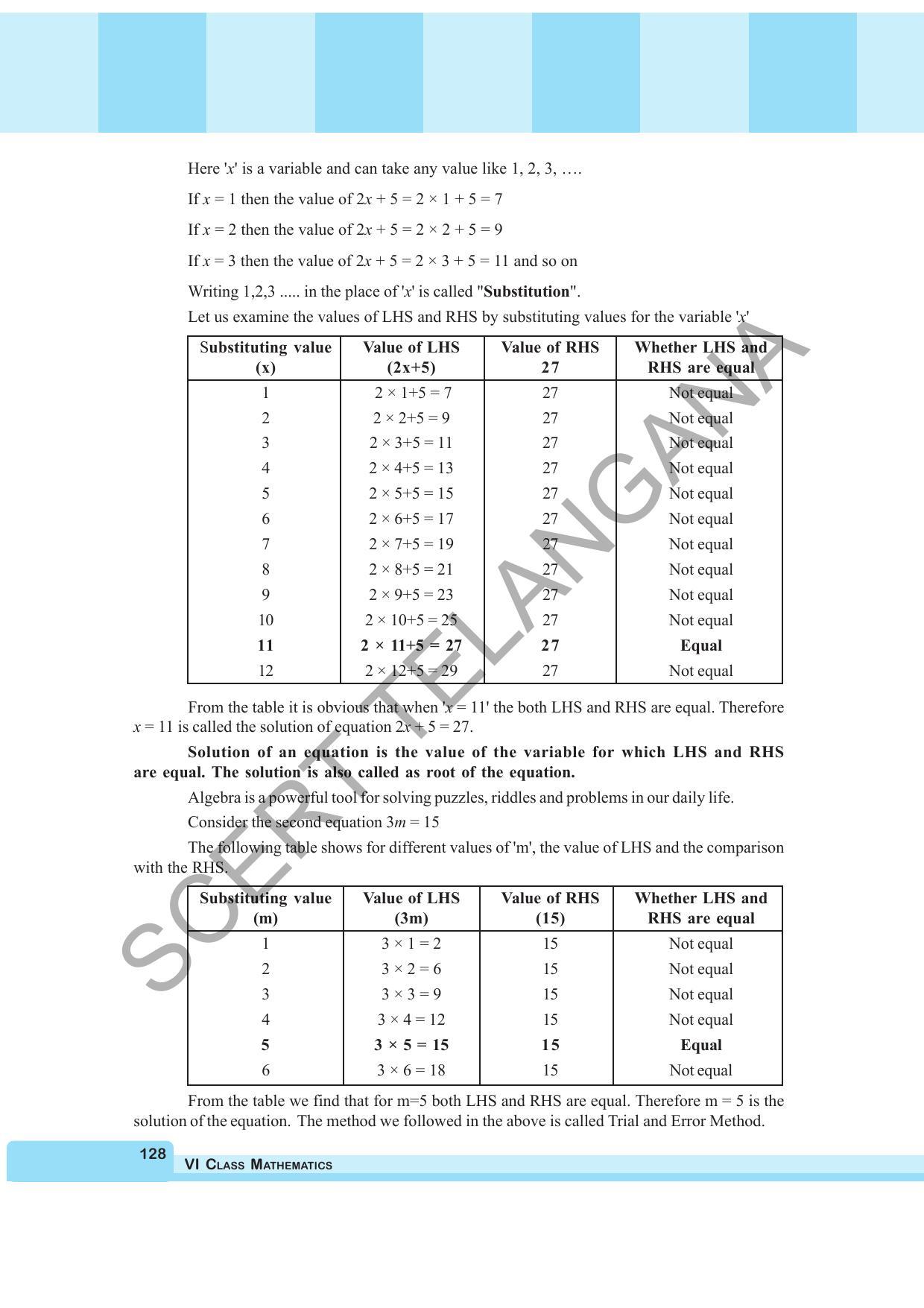 TS SCERT Class 6 Maths  (English Medium) Text Book - Page 136