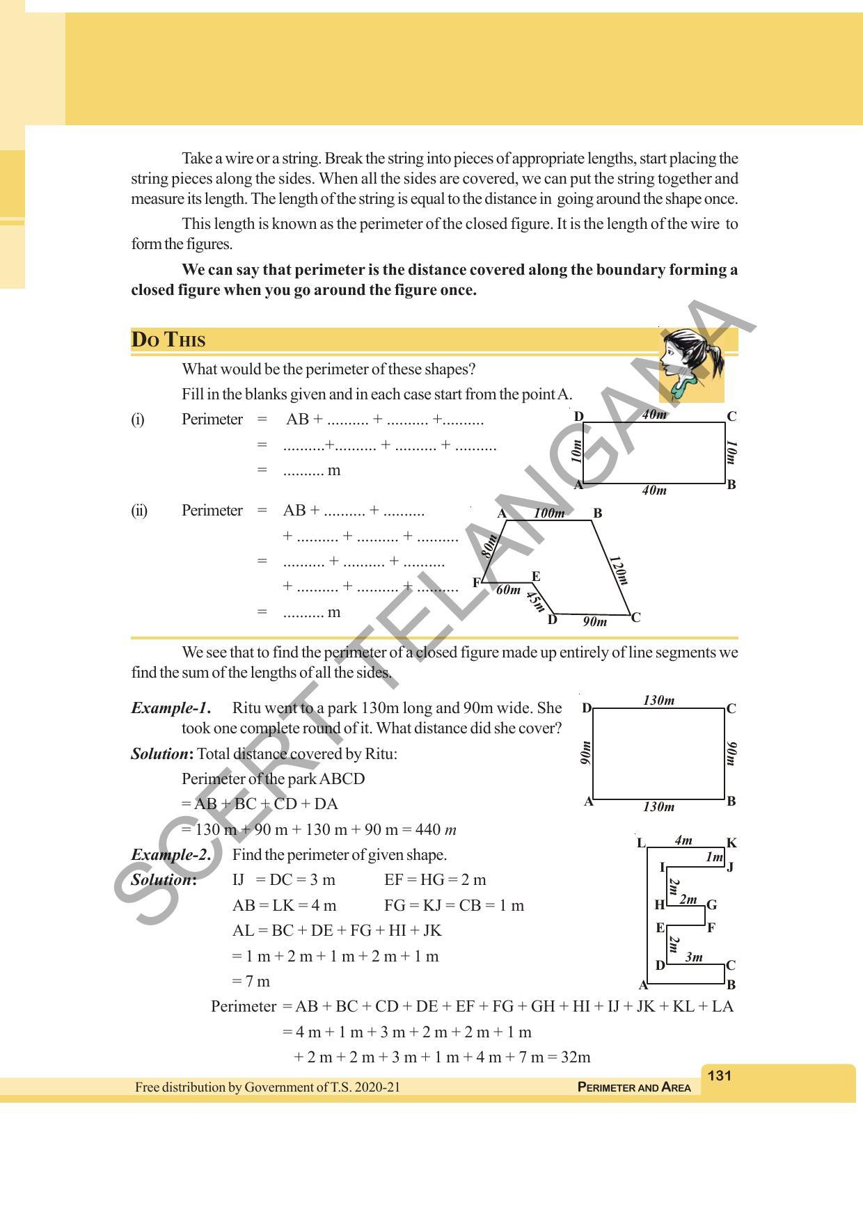 TS SCERT Class 6 Maths  (English Medium) Text Book - Page 139