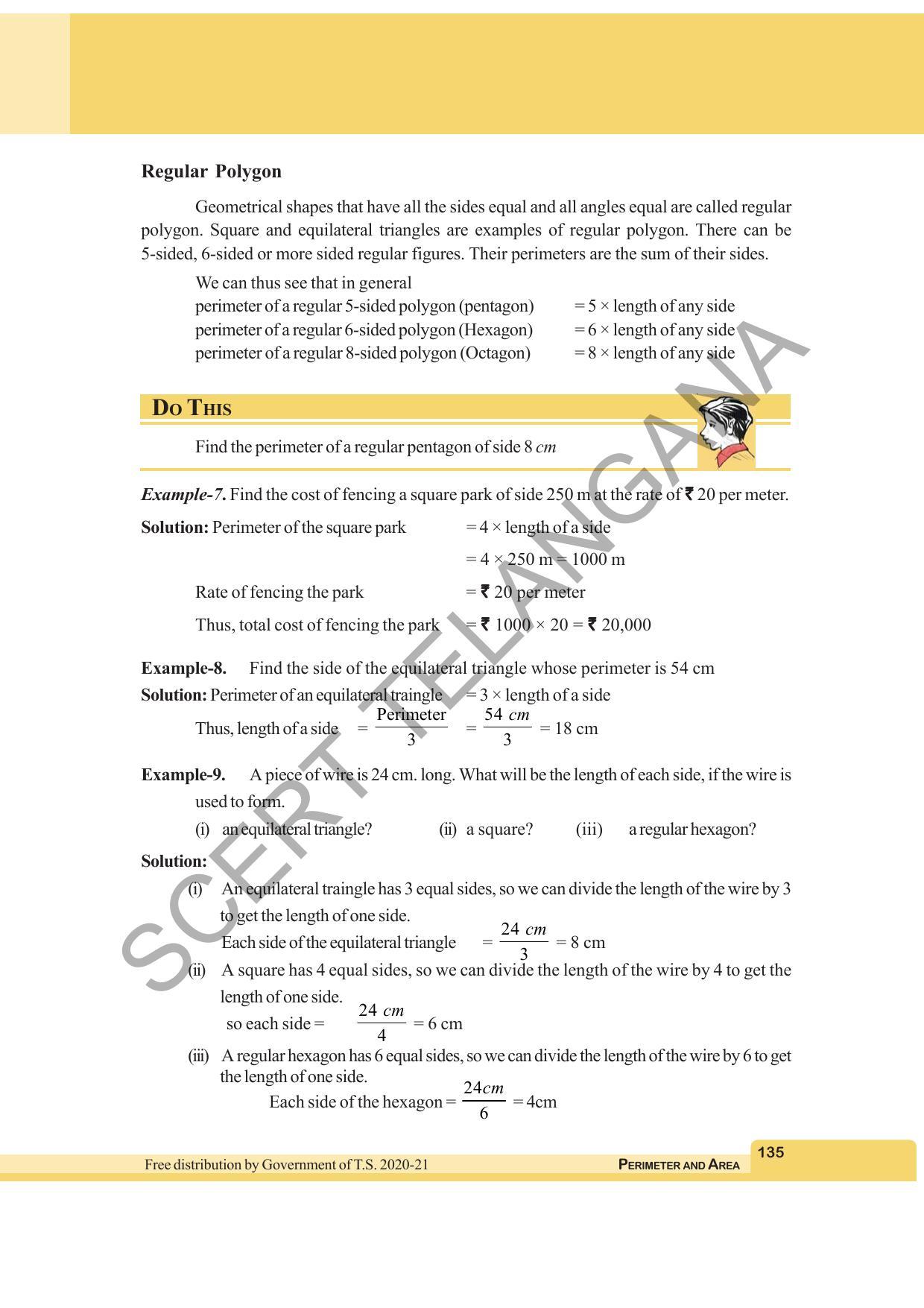 TS SCERT Class 6 Maths  (English Medium) Text Book - Page 143