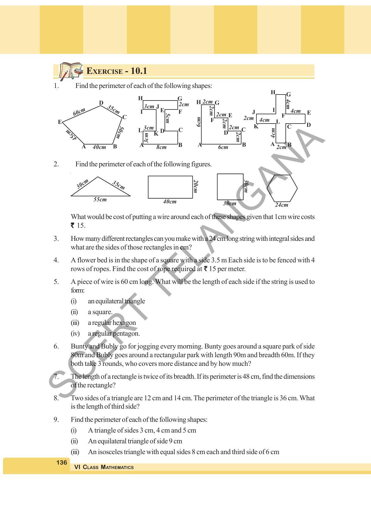 TS SCERT Class 6 Maths  (English Medium) Text Book - Page 144