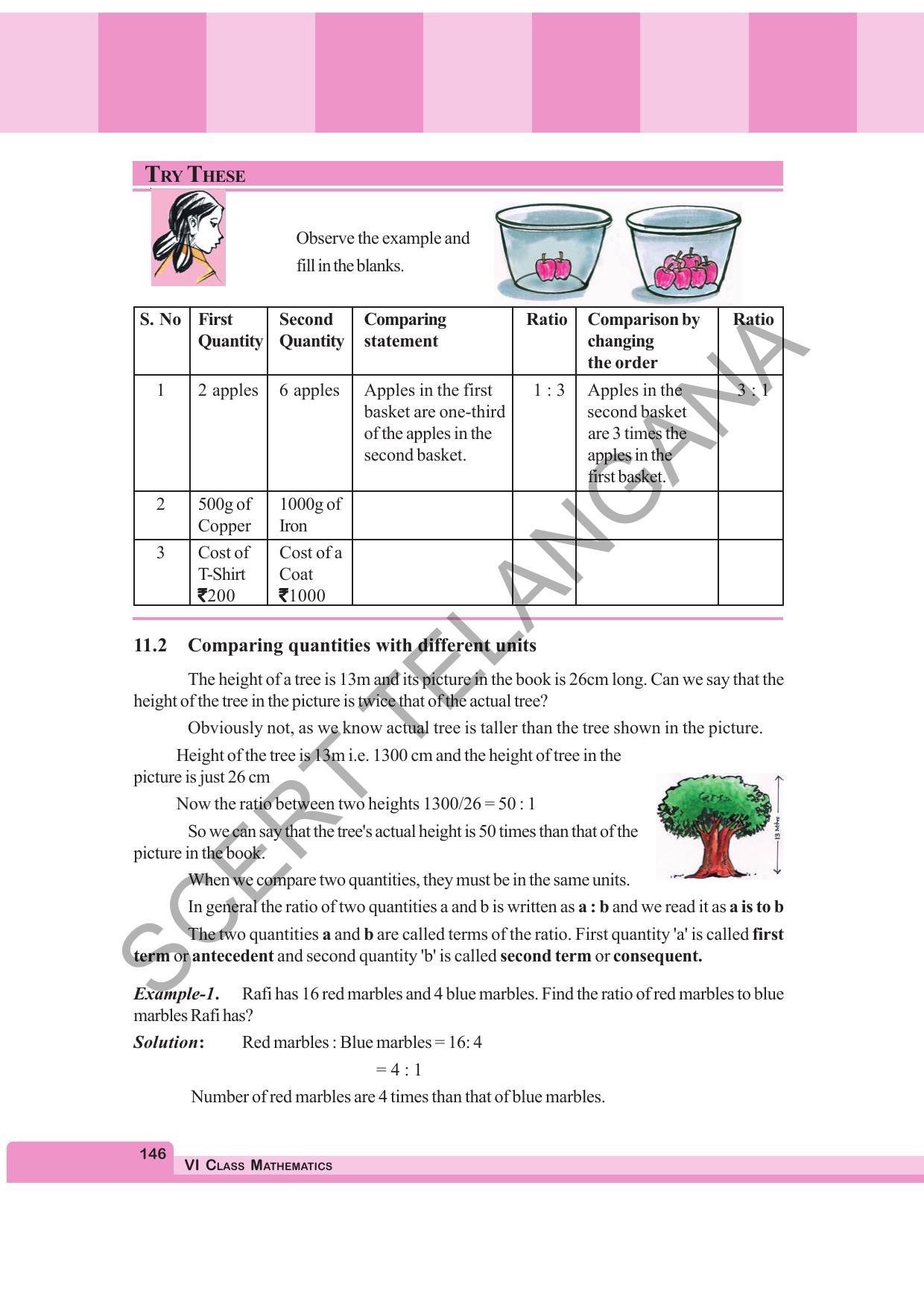 TS SCERT Class 6 Maths  (English Medium) Text Book - Page 154