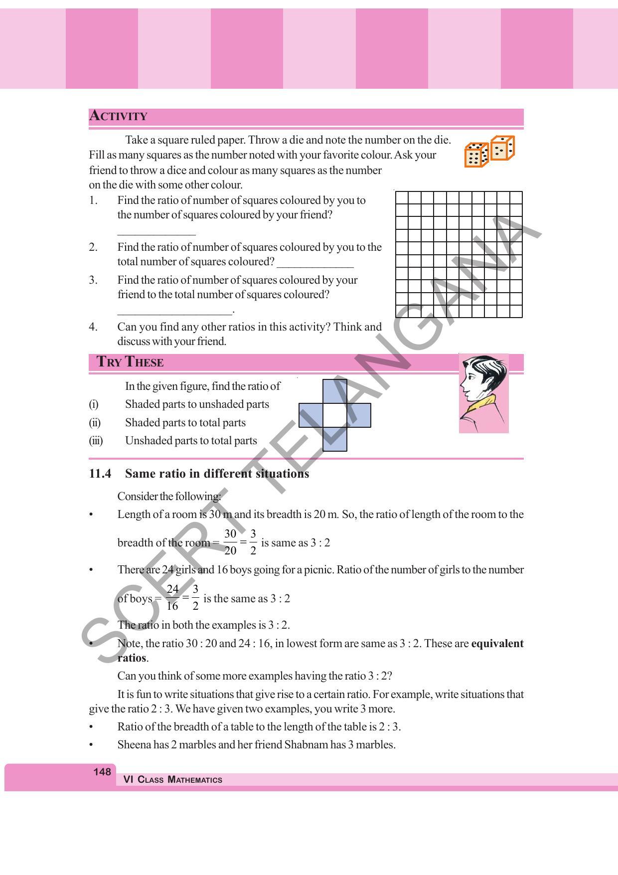 TS SCERT Class 6 Maths  (English Medium) Text Book - Page 156