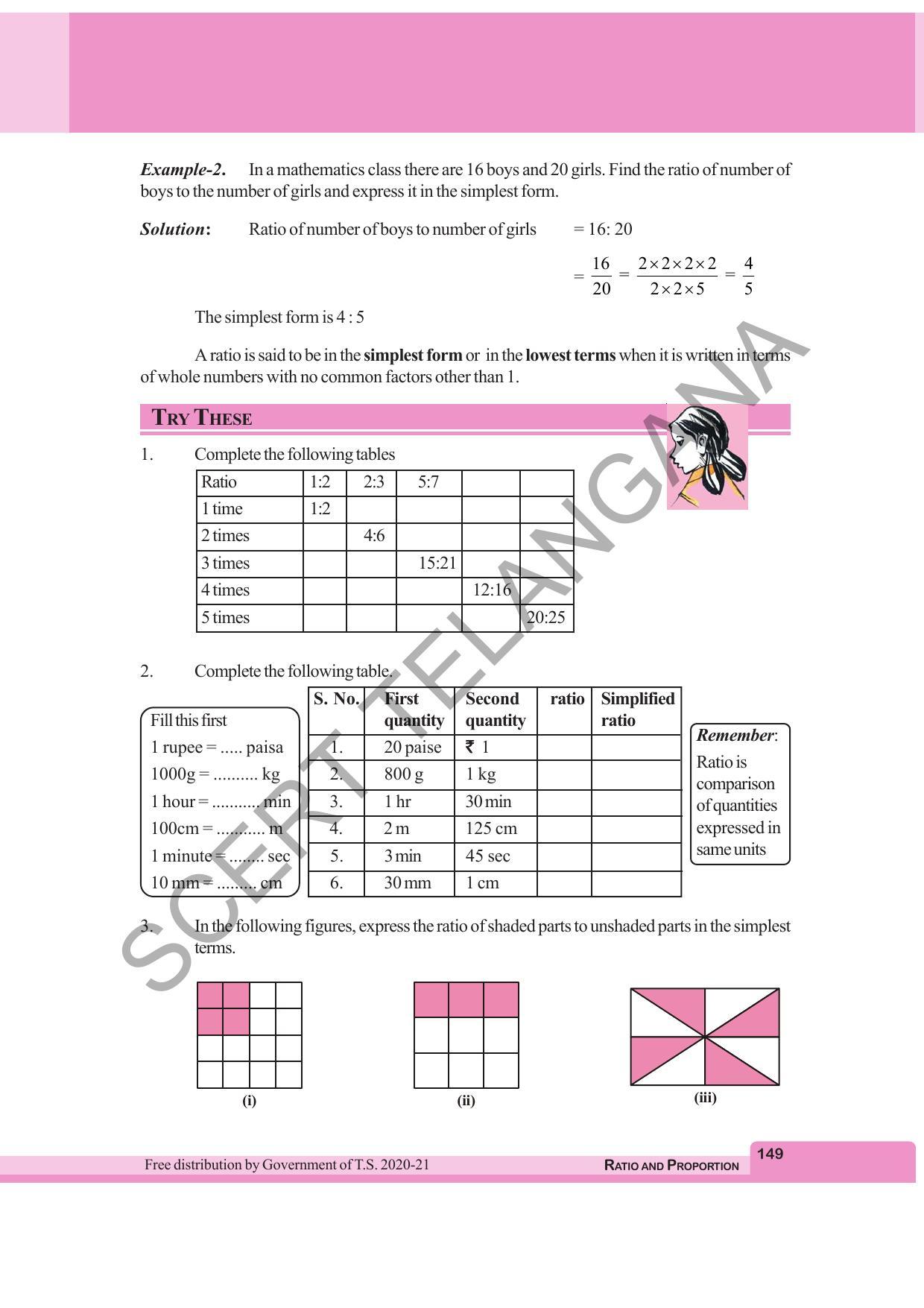 TS SCERT Class 6 Maths  (English Medium) Text Book - Page 157