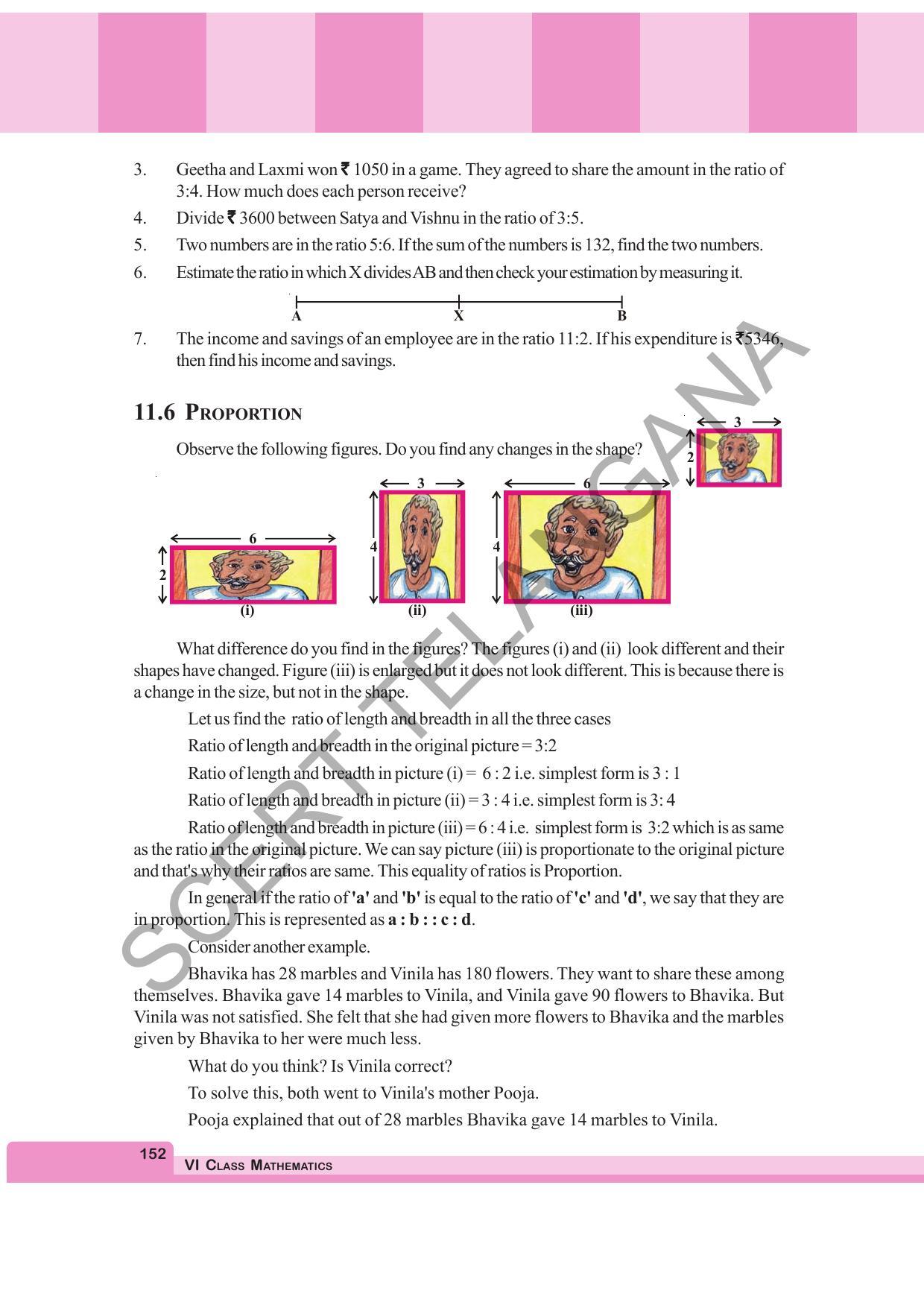 TS SCERT Class 6 Maths  (English Medium) Text Book - Page 160