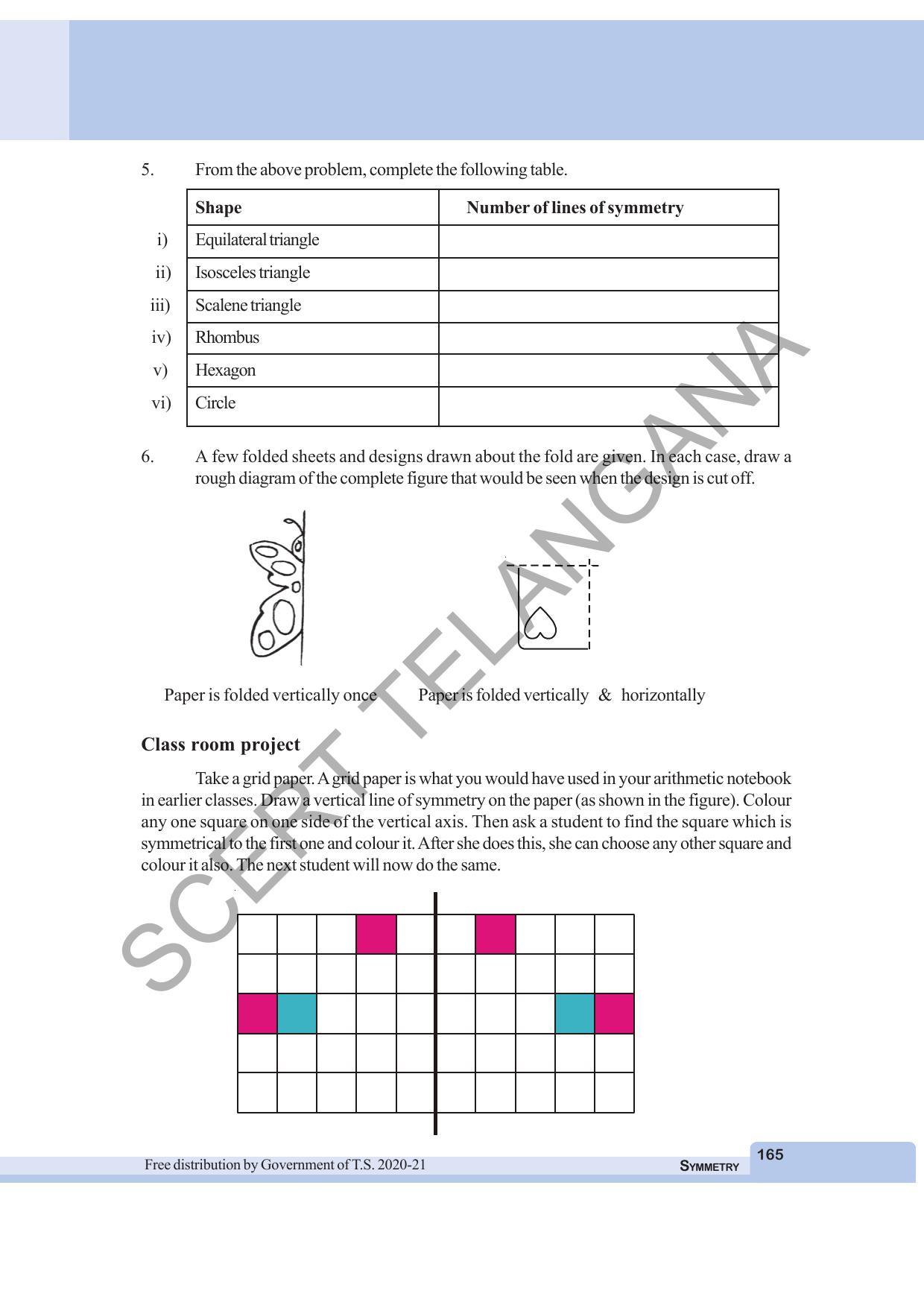 TS SCERT Class 6 Maths  (English Medium) Text Book - Page 173