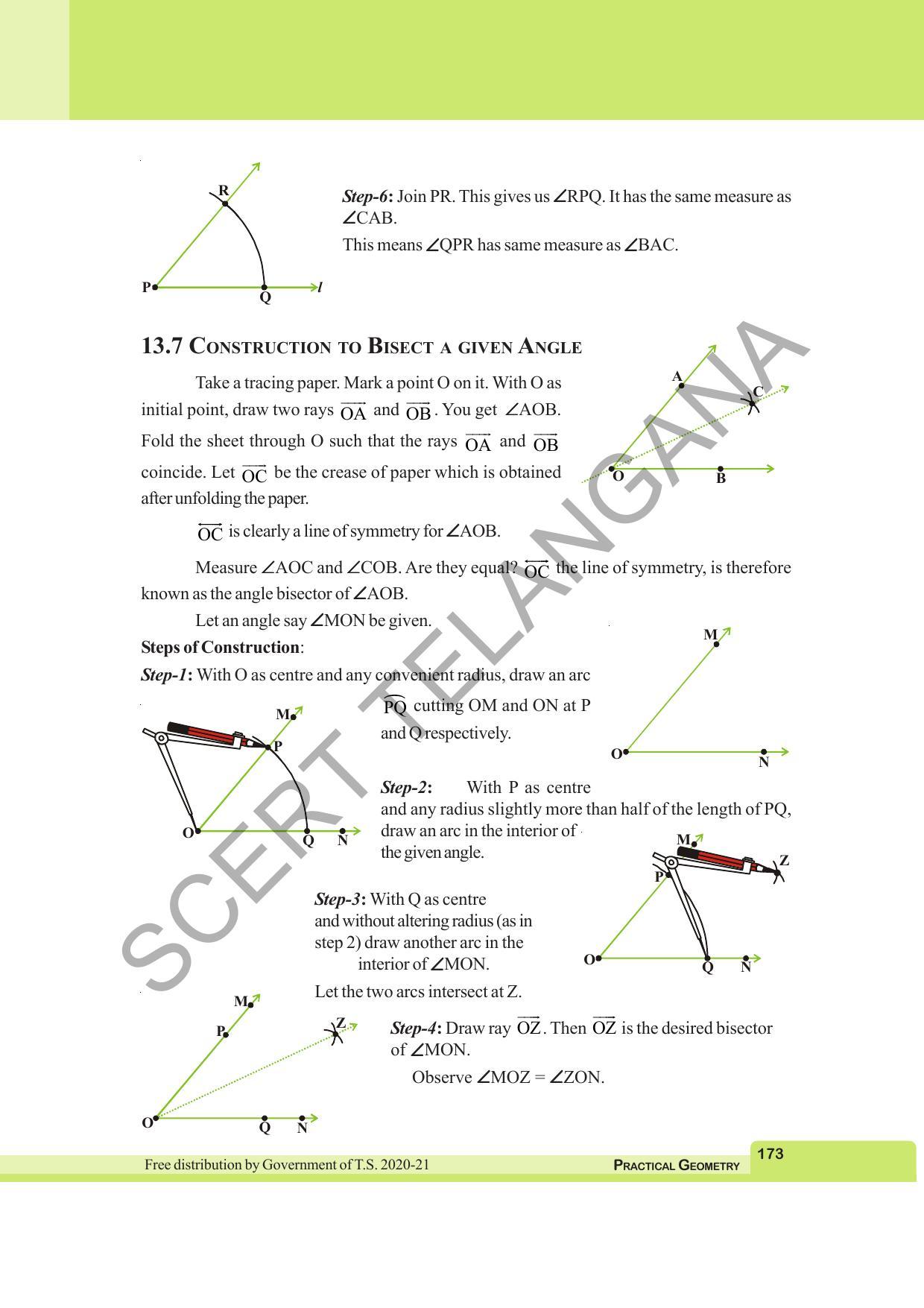 TS SCERT Class 6 Maths  (English Medium) Text Book - Page 181