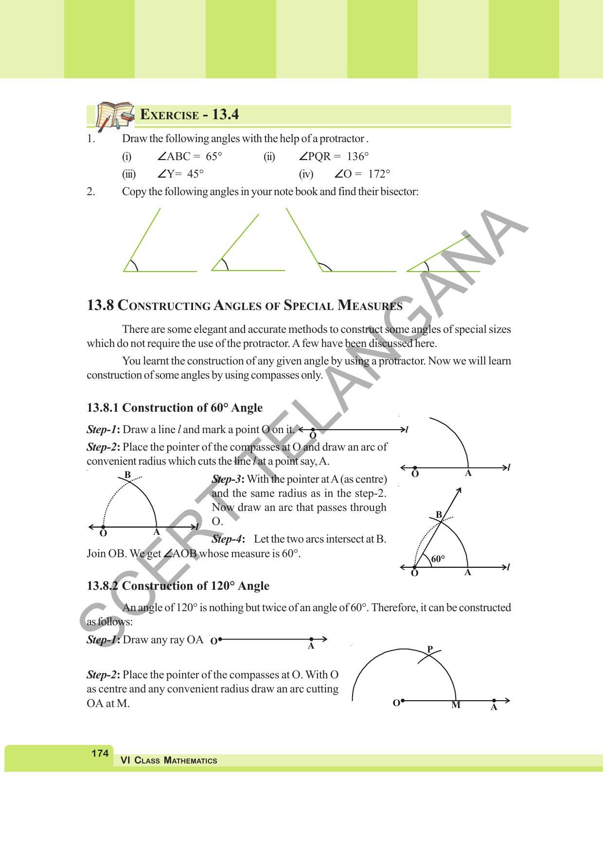 TS SCERT Class 6 Maths  (English Medium) Text Book - Page 182