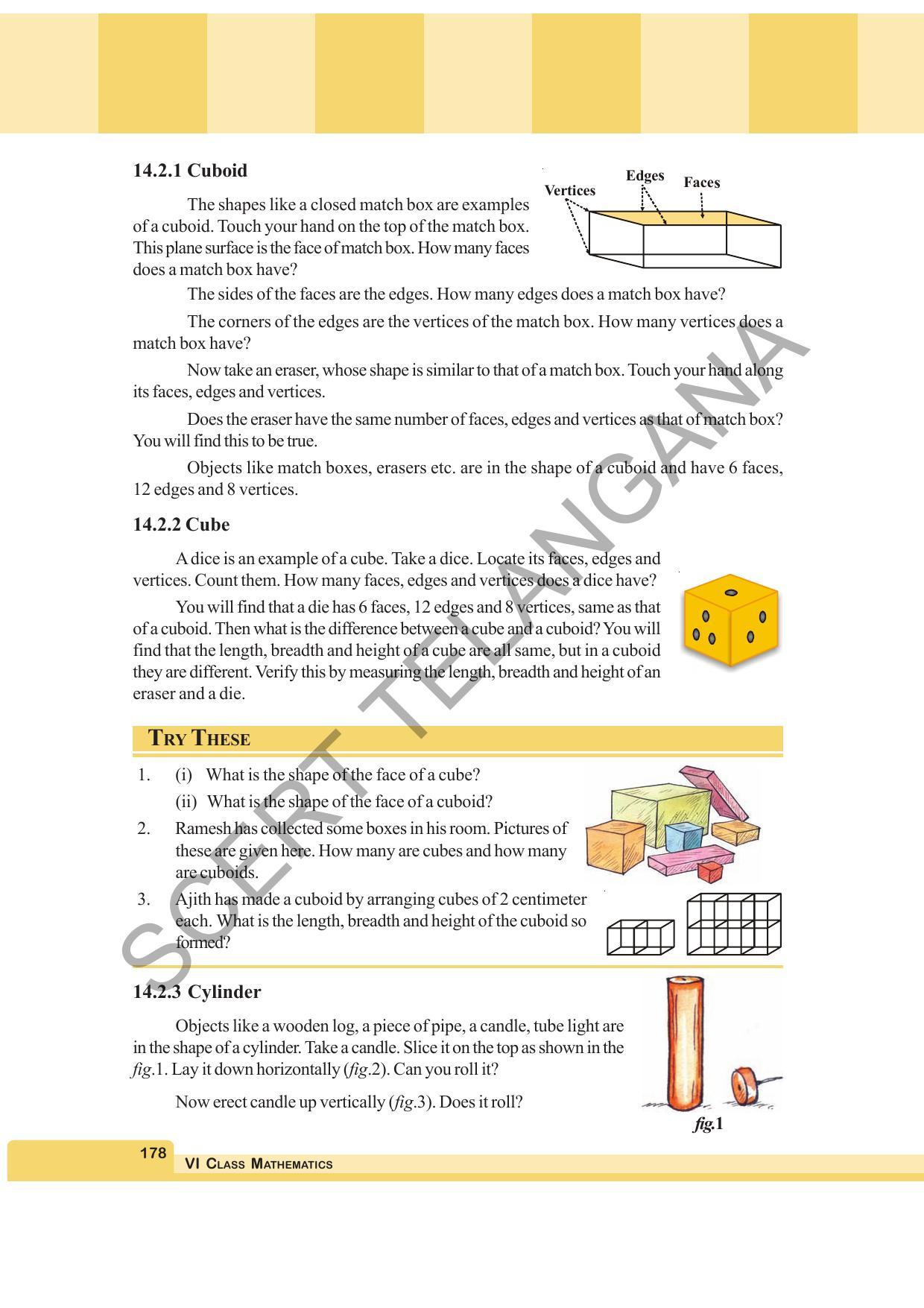 TS SCERT Class 6 Maths  (English Medium) Text Book - Page 186