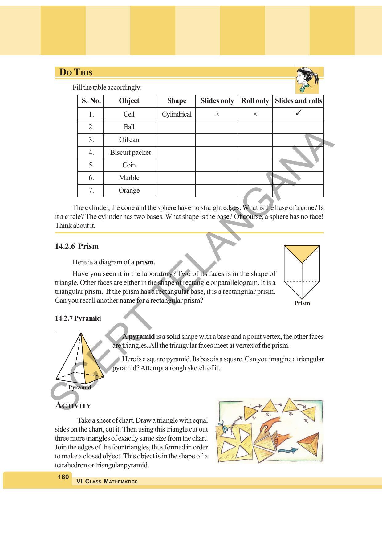 TS SCERT Class 6 Maths  (English Medium) Text Book - Page 188