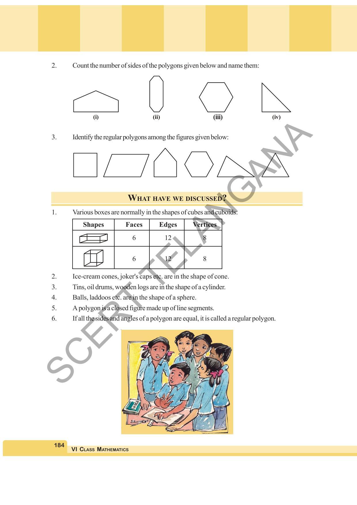 TS SCERT Class 6 Maths  (English Medium) Text Book - Page 192