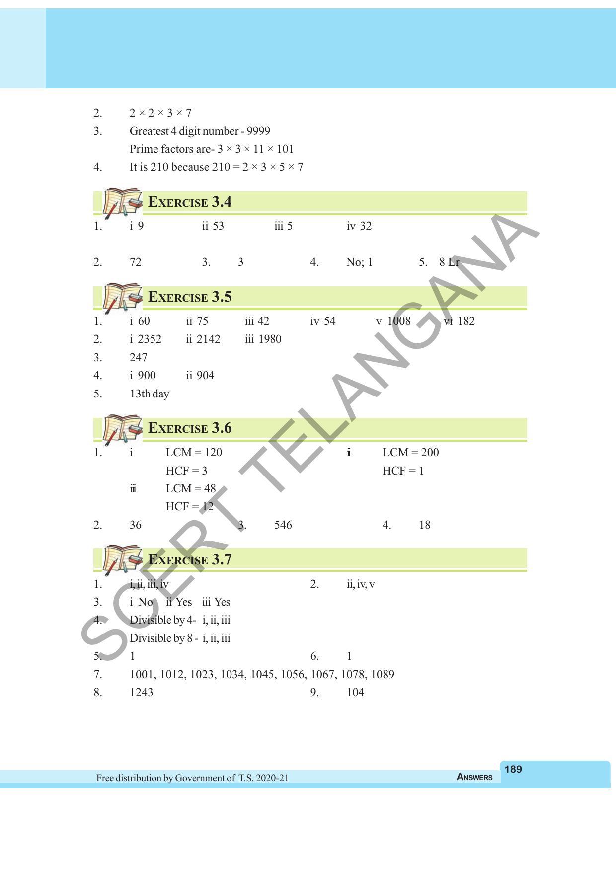 TS SCERT Class 6 Maths  (English Medium) Text Book - Page 197