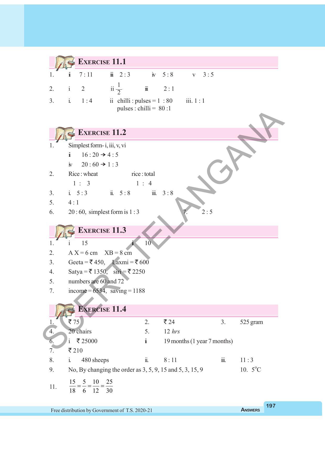 TS SCERT Class 6 Maths  (English Medium) Text Book - Page 205