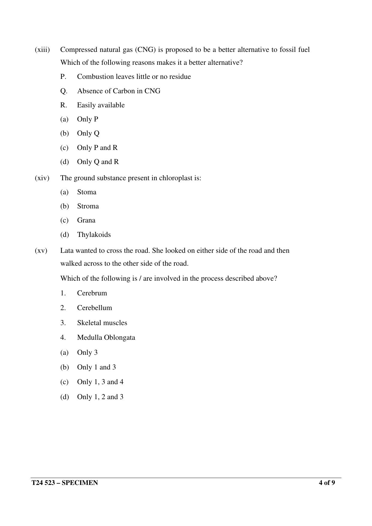 ICSE Class 10  2024 Biology Sample Paper - Page 4