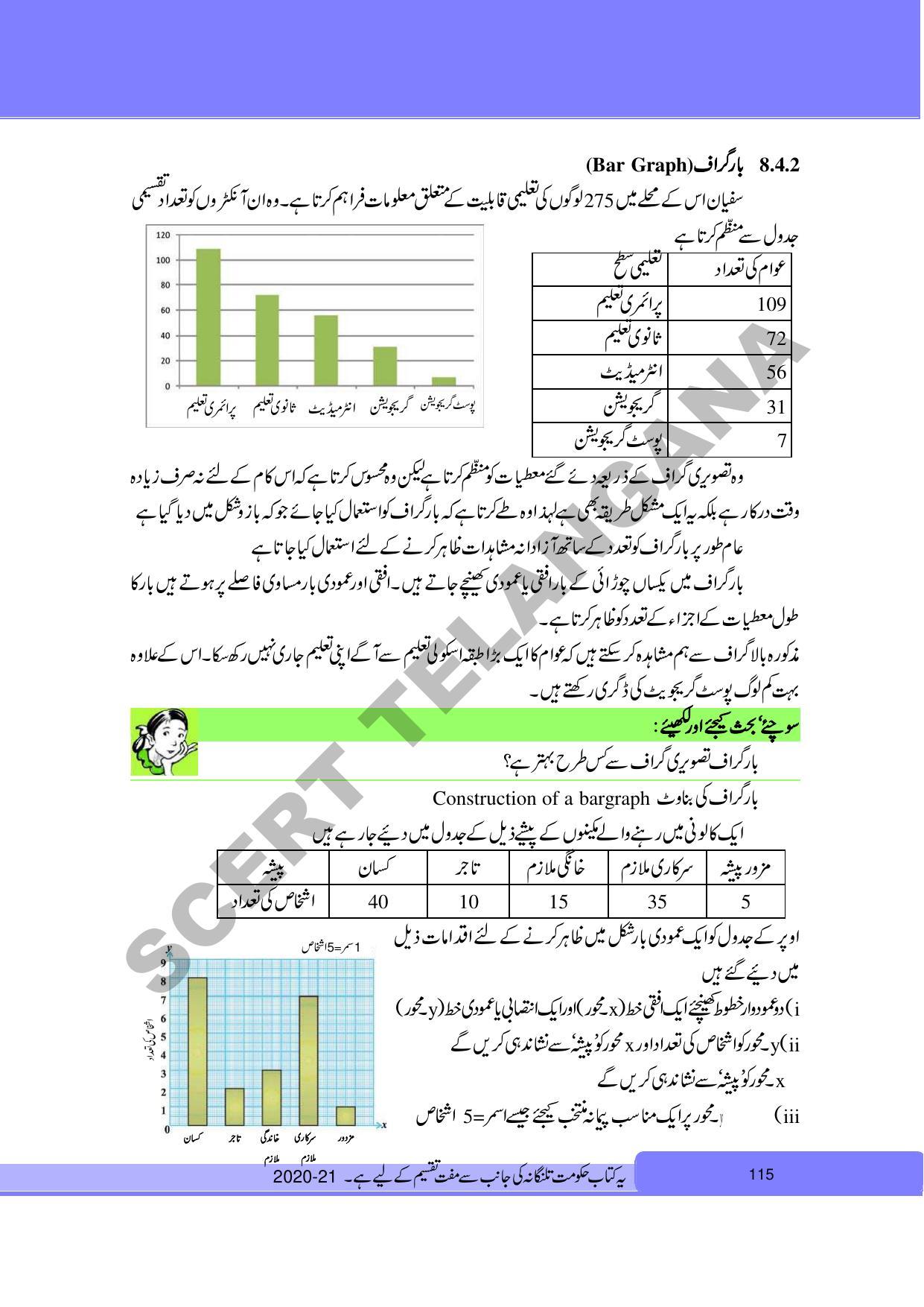 TS SCERT Class 6 Maths Part 1 and 2 (Urdu Medium) Text Book - Page 125