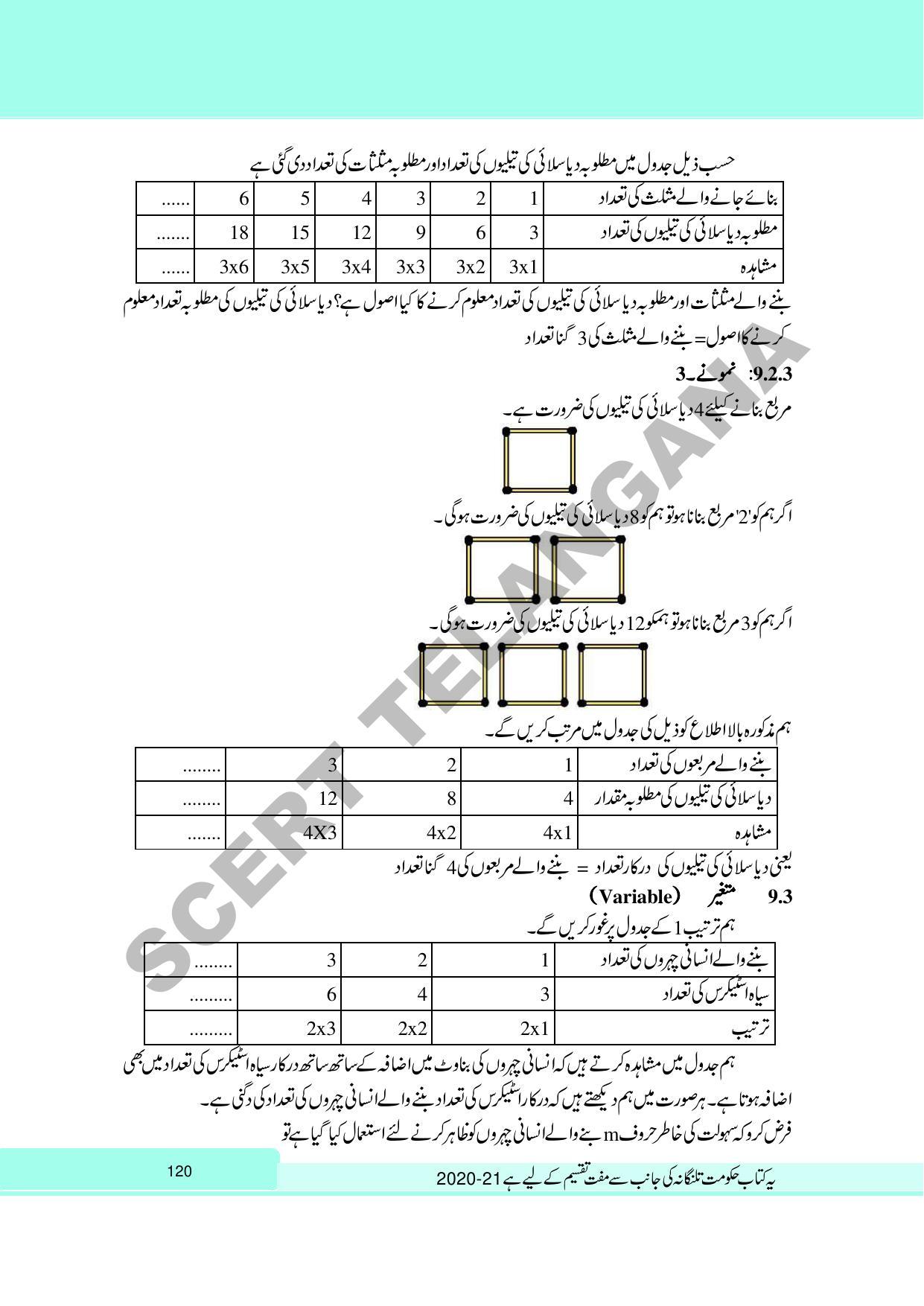 TS SCERT Class 6 Maths Part 1 and 2 (Urdu Medium) Text Book - Page 130