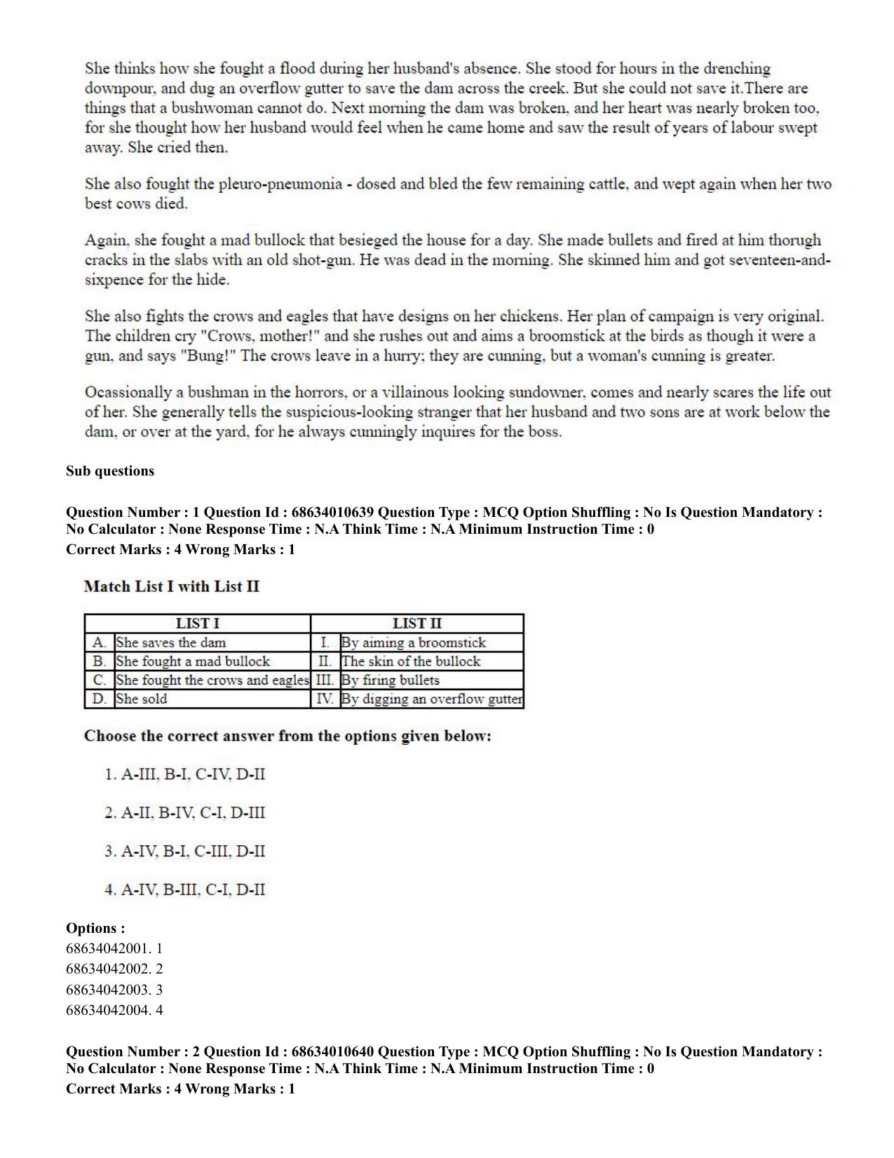 CUET PG 2023:COQP15 – M.Ed. (Hindi)-Shift 1 (09-06-2023) Question Paper - Page 2