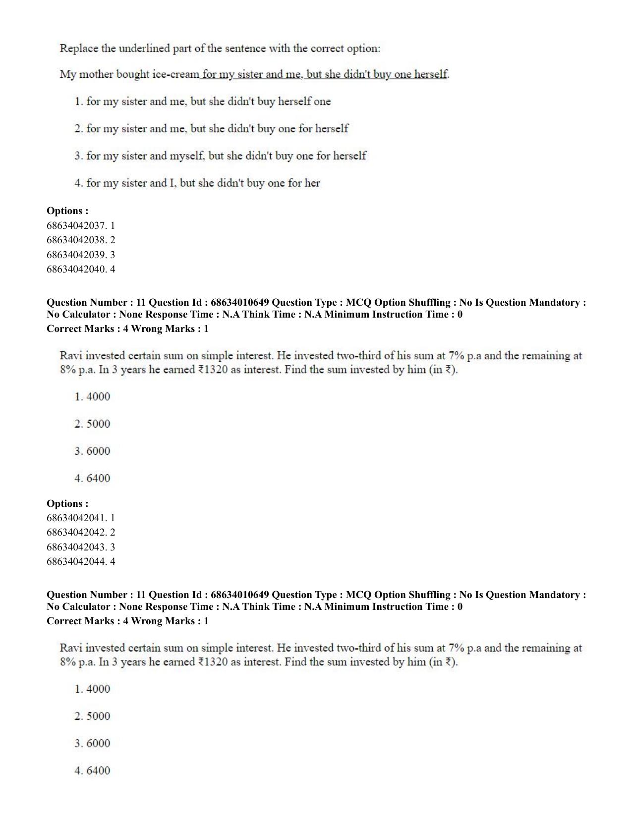 CUET PG 2023:COQP15 – M.Ed. (Hindi)-Shift 1 (09-06-2023) Question Paper - Page 11