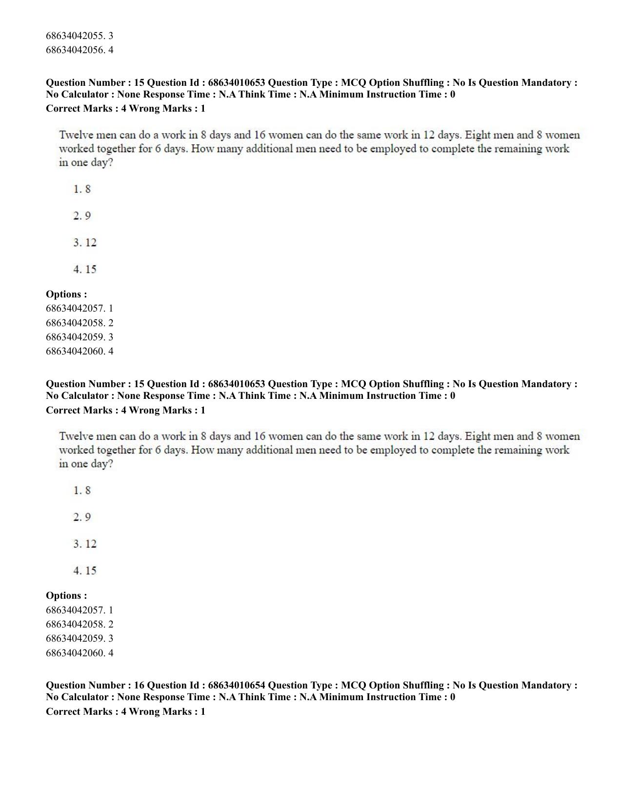 CUET PG 2023:COQP15 – M.Ed. (Hindi)-Shift 1 (09-06-2023) Question Paper - Page 15