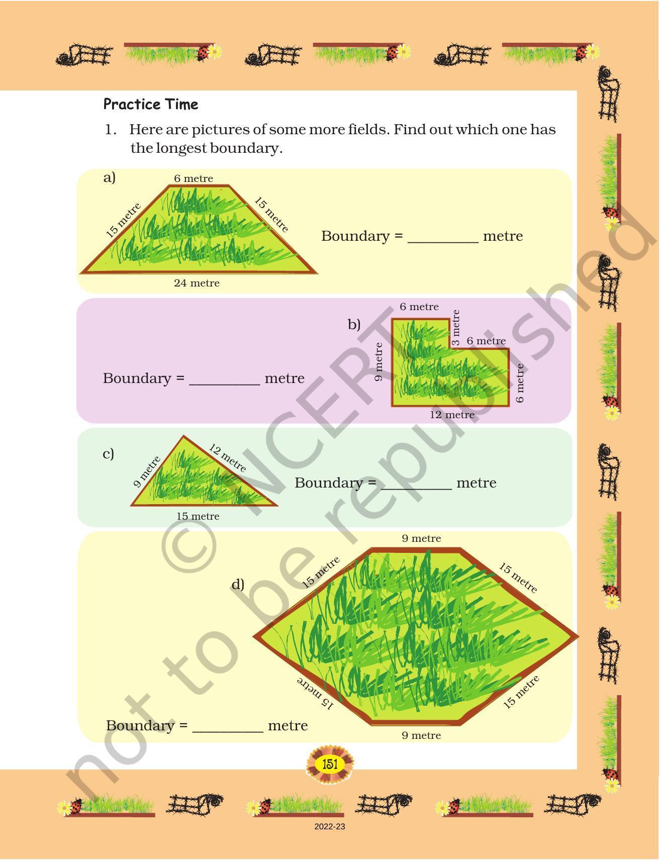 Ncert Book For Class 4 Maths Chapter 13 Fields And Fences Indcareer Schools 9700