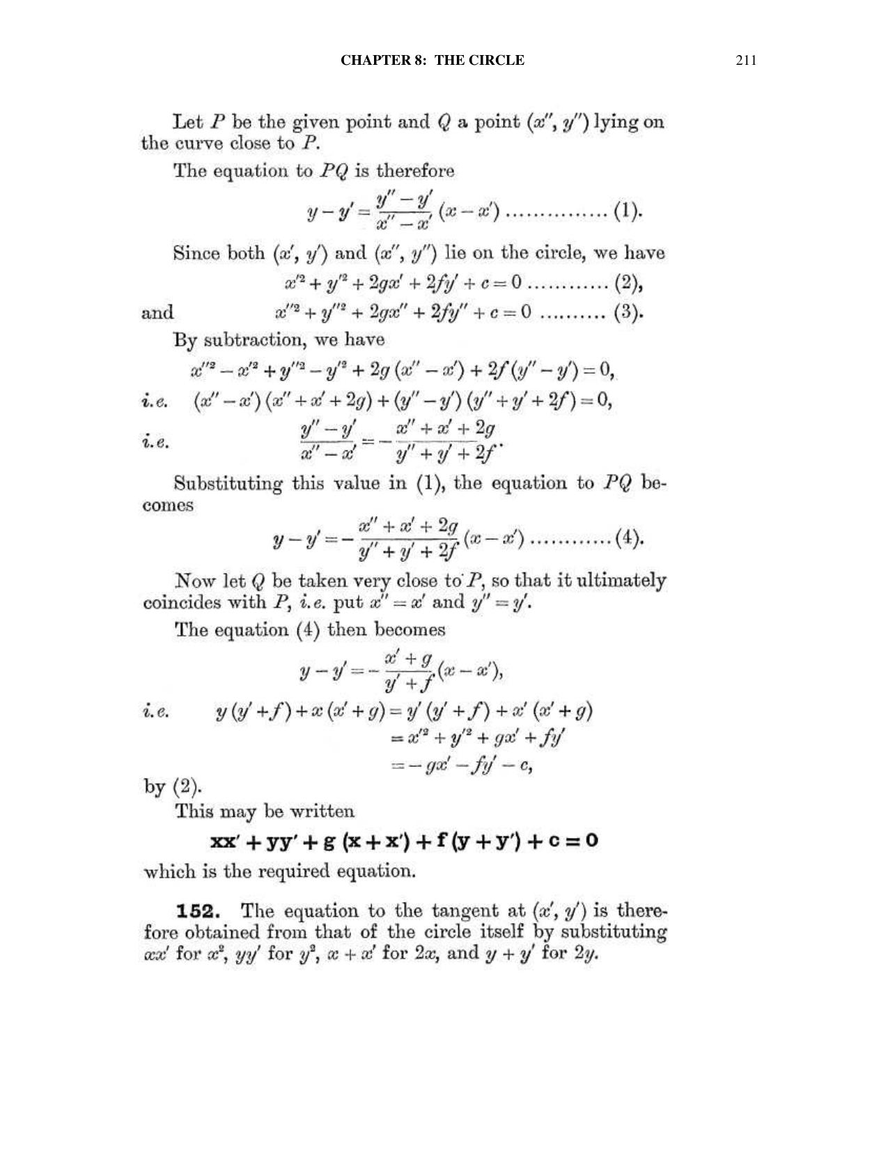 Chapter 8: The Circle - SL Loney Solutions: The Elements of Coordinate Geometry - Page 18