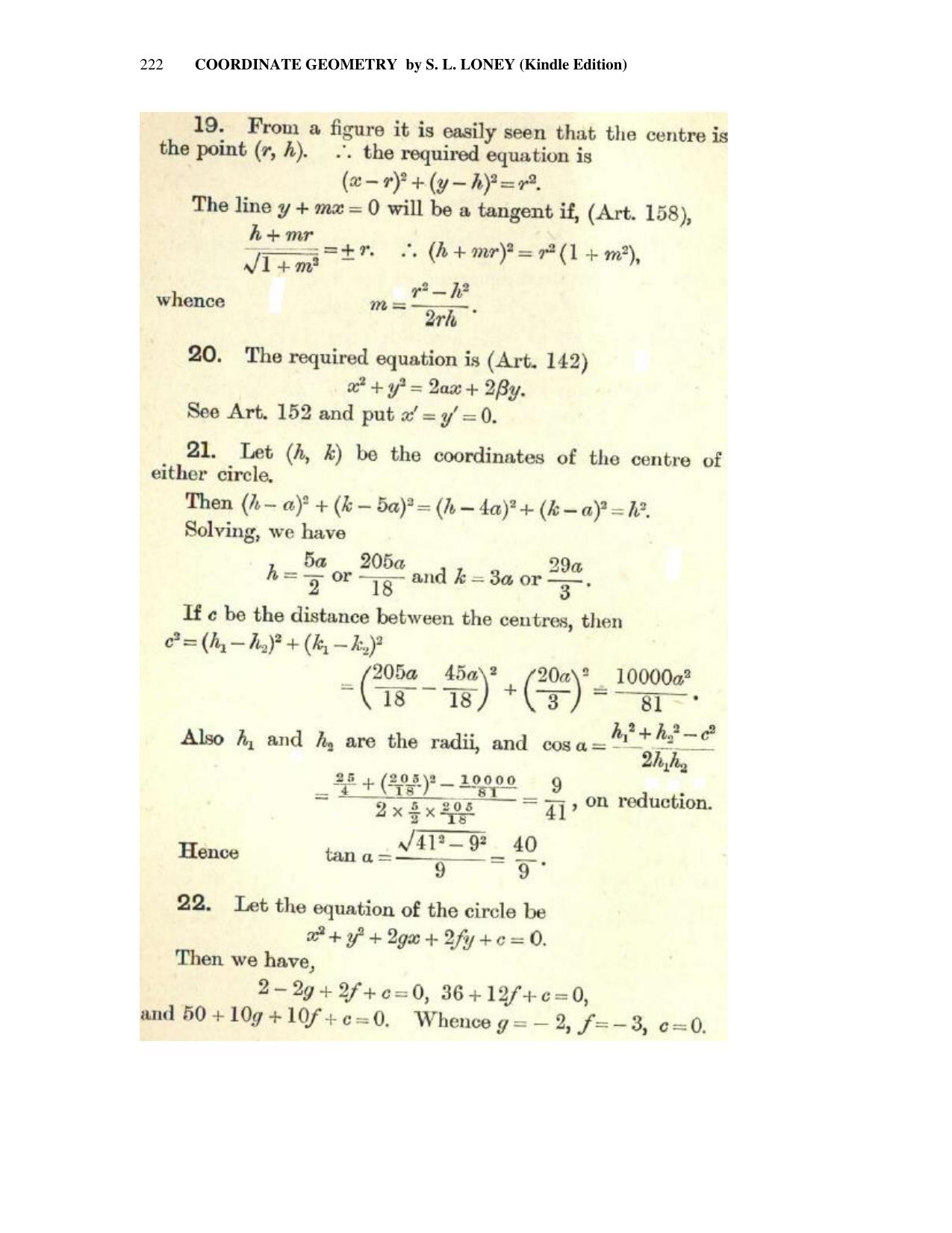 Chapter 8: The Circle - SL Loney Solutions: The Elements of Coordinate Geometry - Page 29