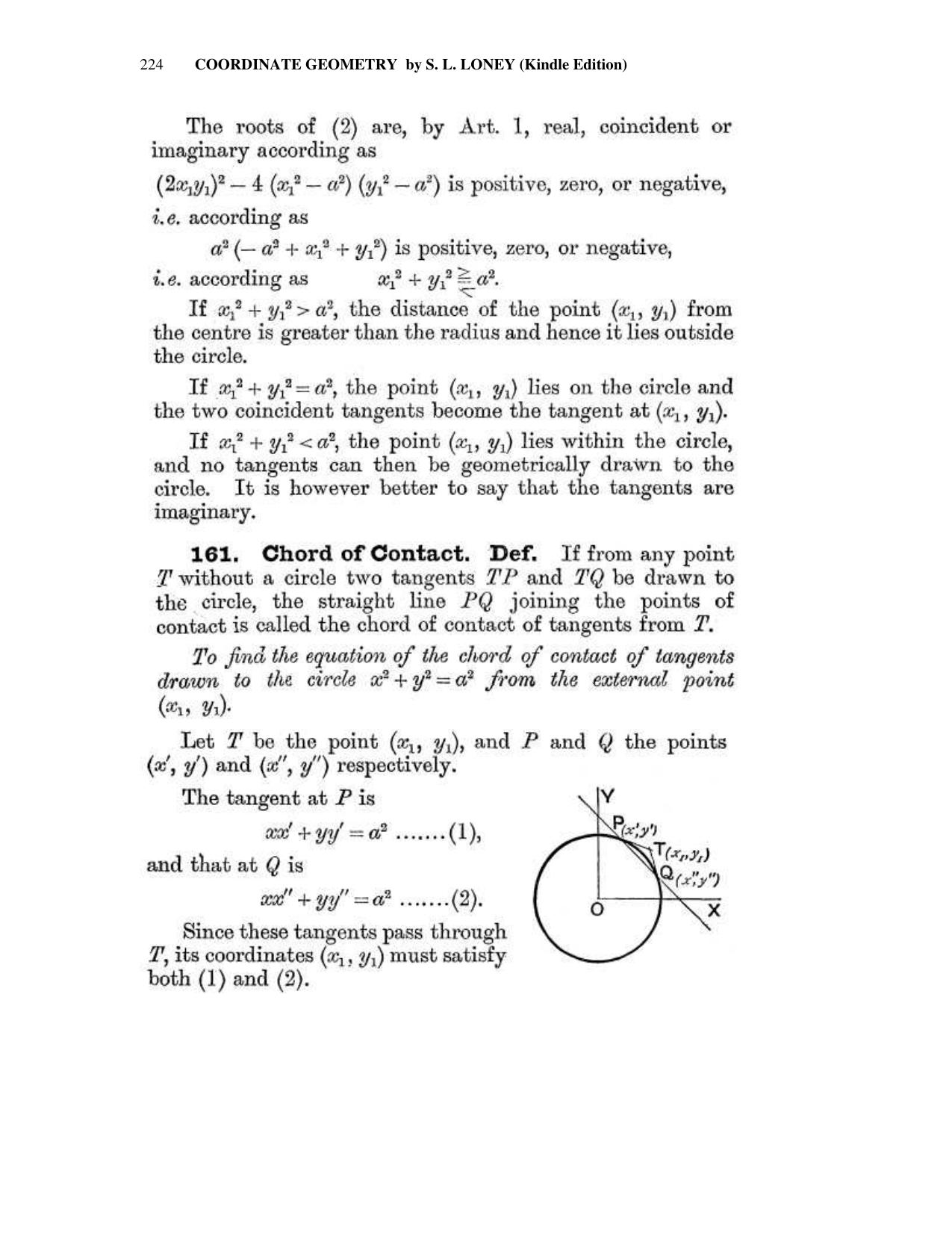 Chapter 8: The Circle - SL Loney Solutions: The Elements of Coordinate Geometry - Page 31