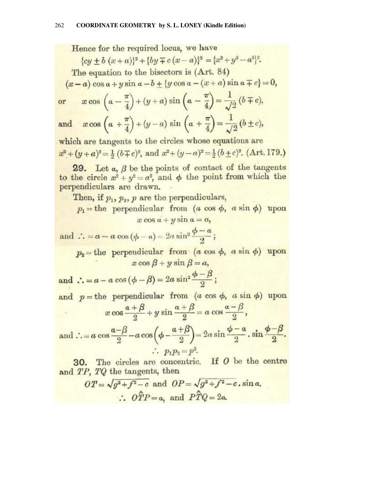 Chapter 8: The Circle - SL Loney Solutions: The Elements of Coordinate Geometry - Page 69