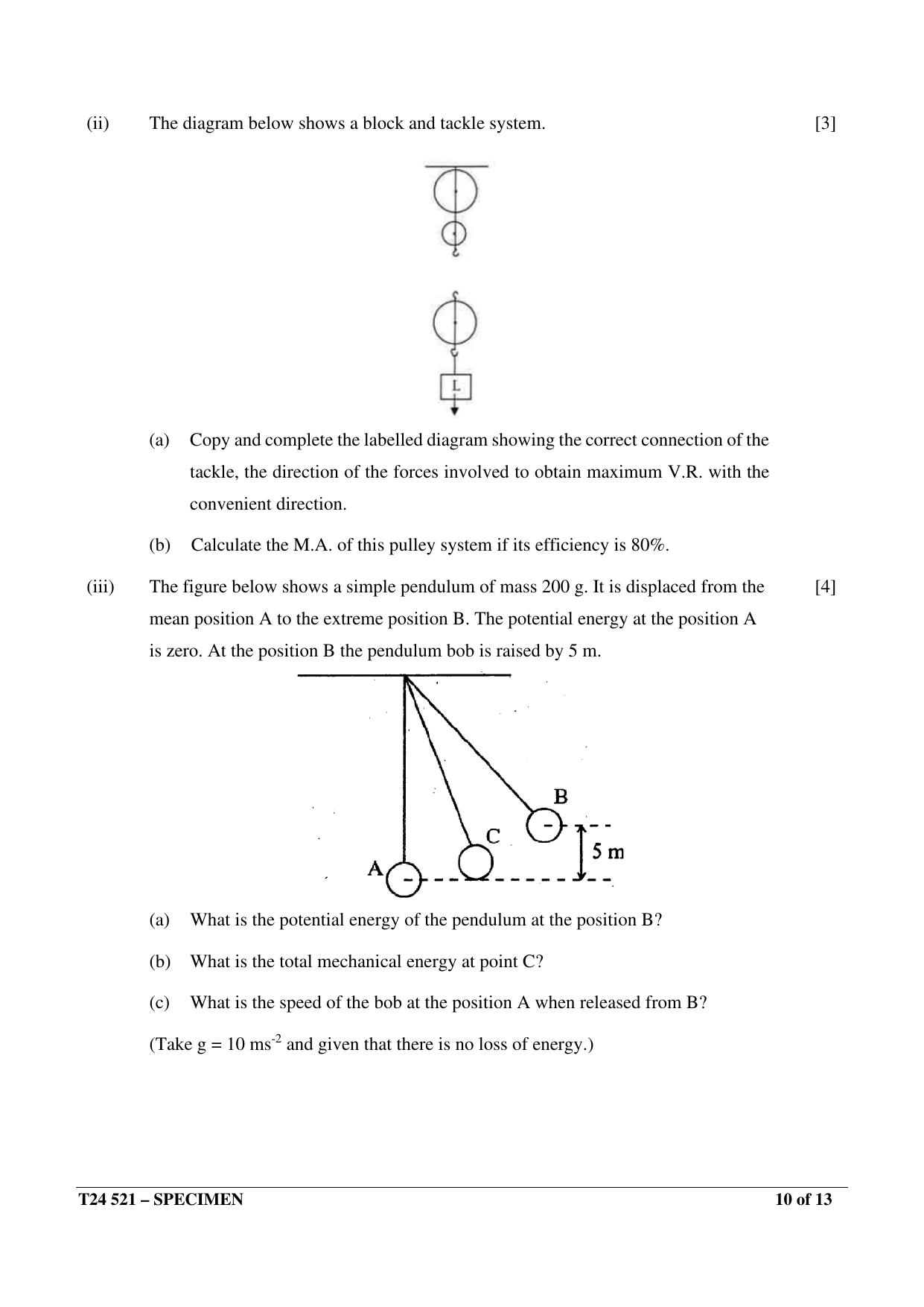 ICSE Class 10  2024 Physics Sample Paper - Page 10