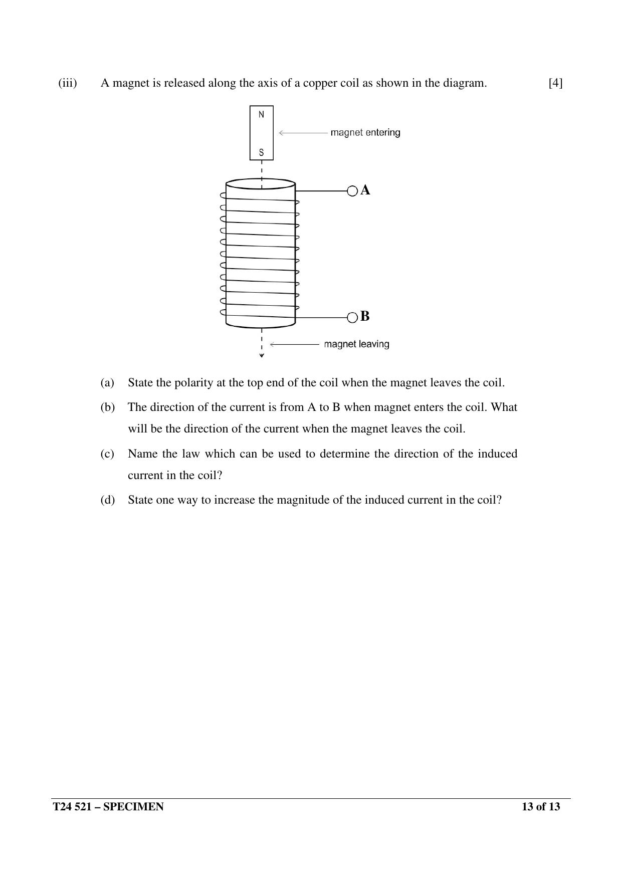 ICSE Class 10  2024 Physics Sample Paper - Page 13