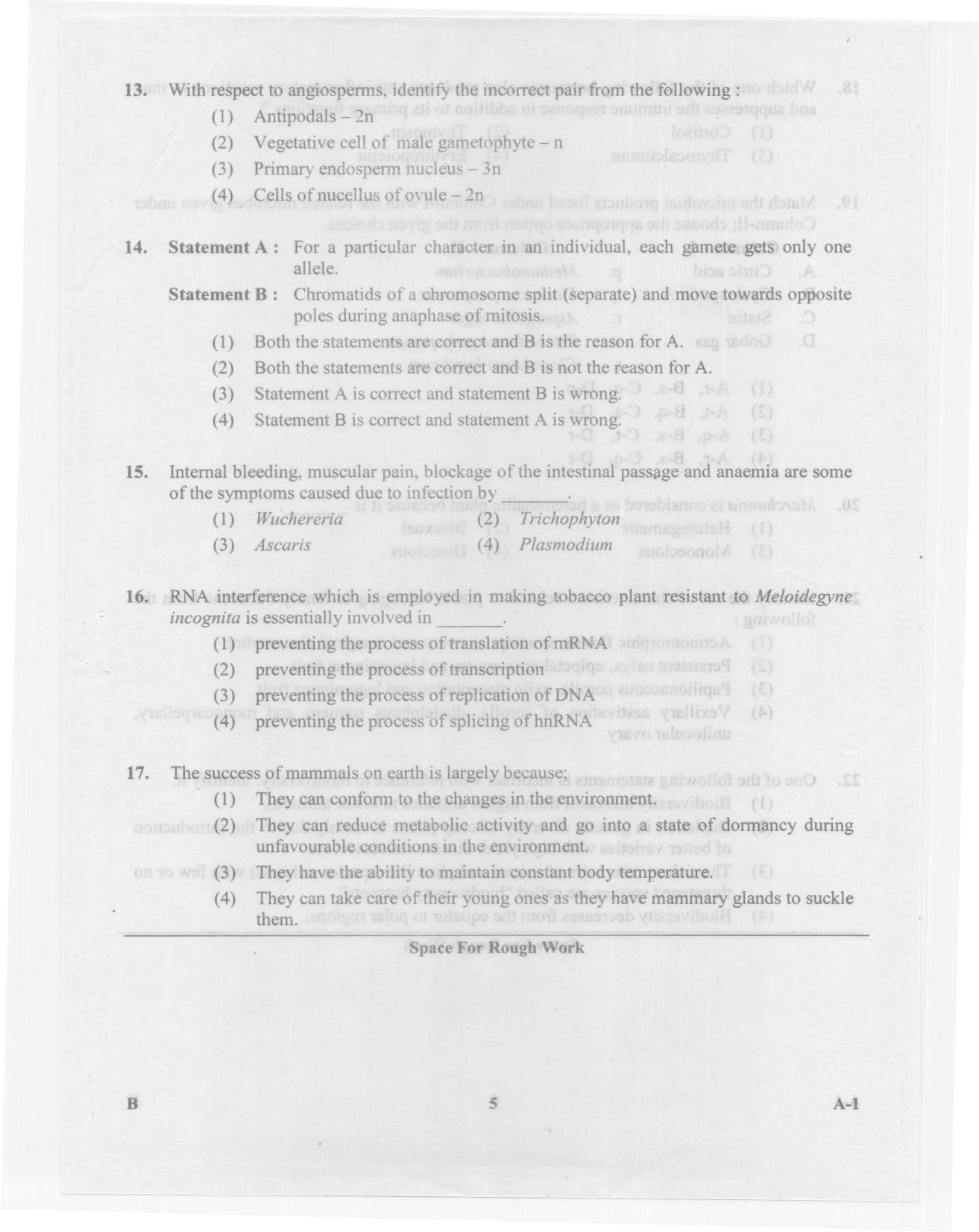 KCET Biology 2014 Question Papers - Page 5