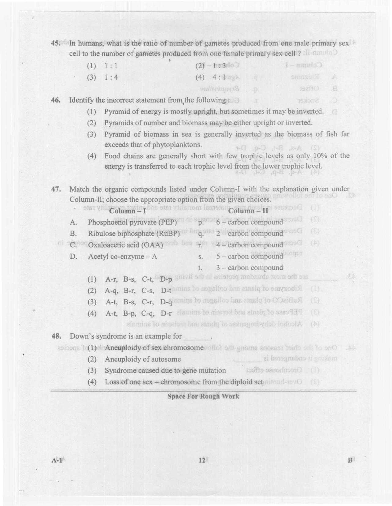 KCET Biology 2014 Question Papers - Page 12