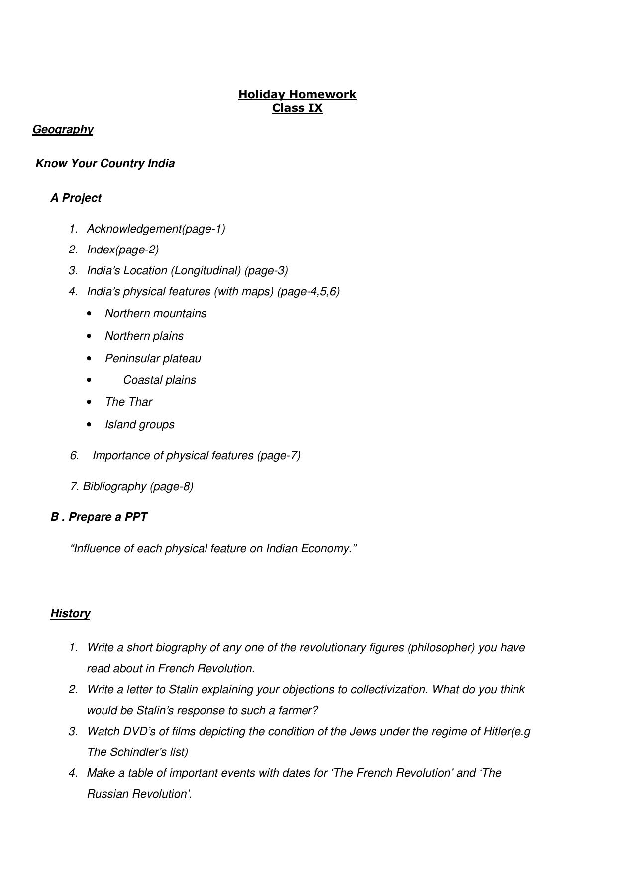 CBSE Worksheets for Class 9 Assignment 6 - Page 1