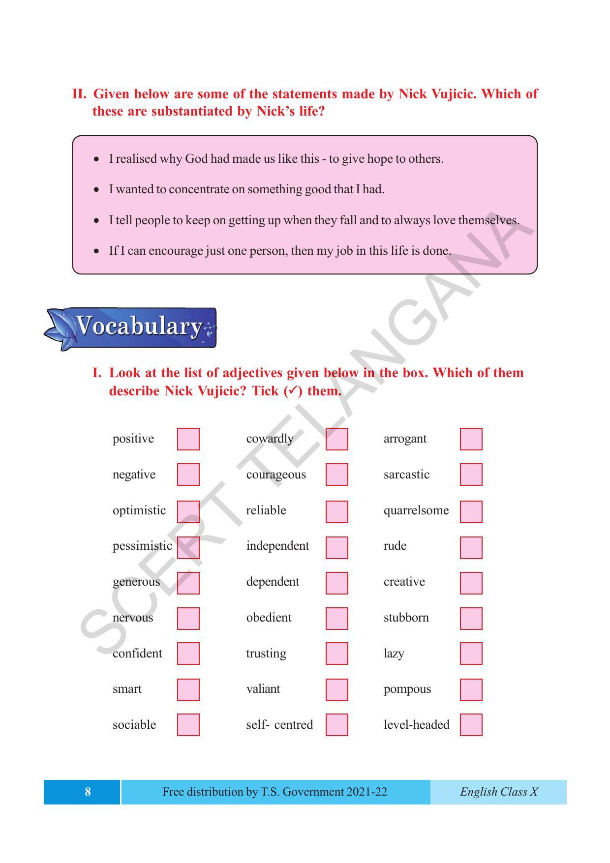 TS SCERT Class 10 EnglishText Book - Page 18