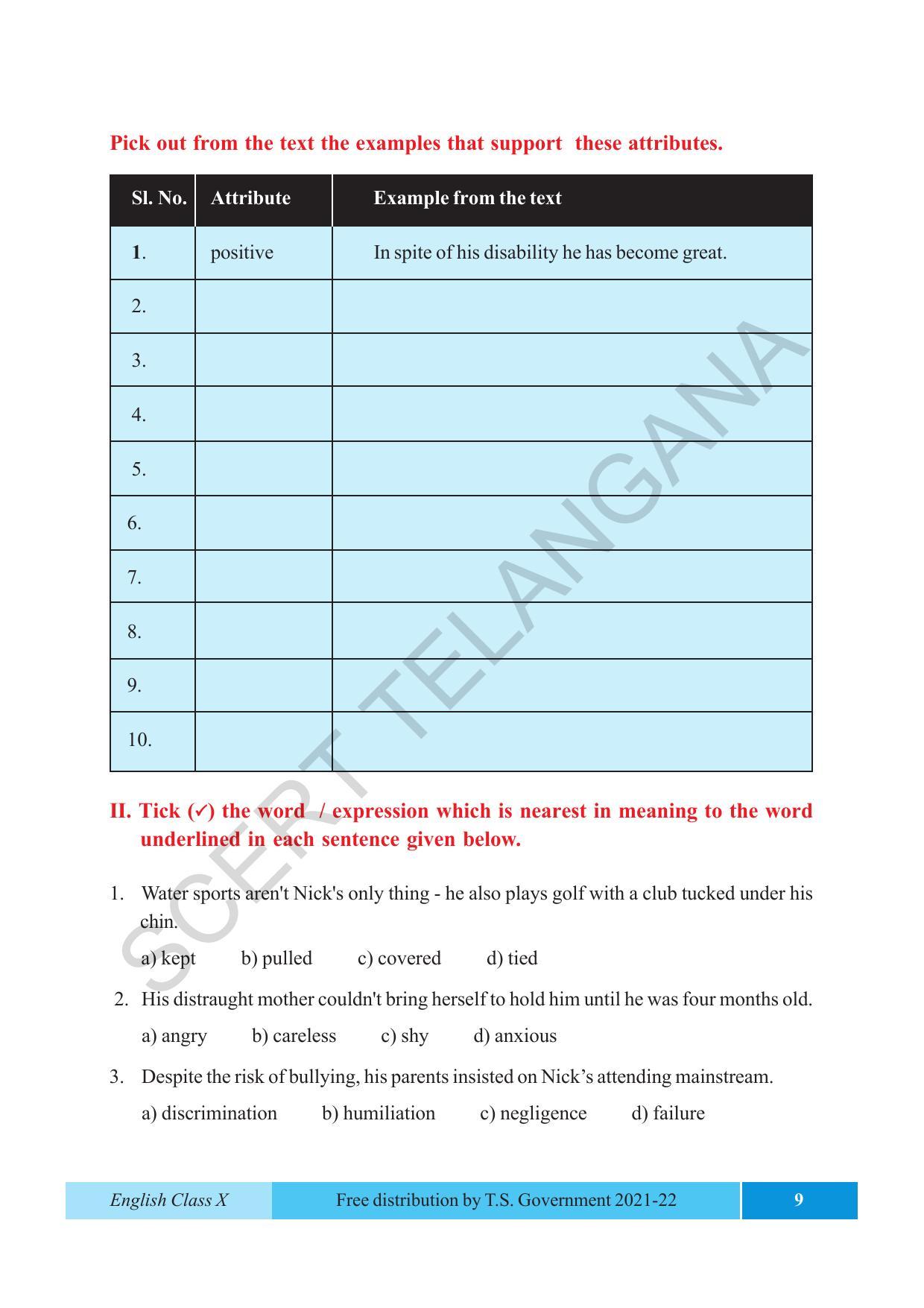 TS SCERT Class 10 EnglishText Book - Page 19