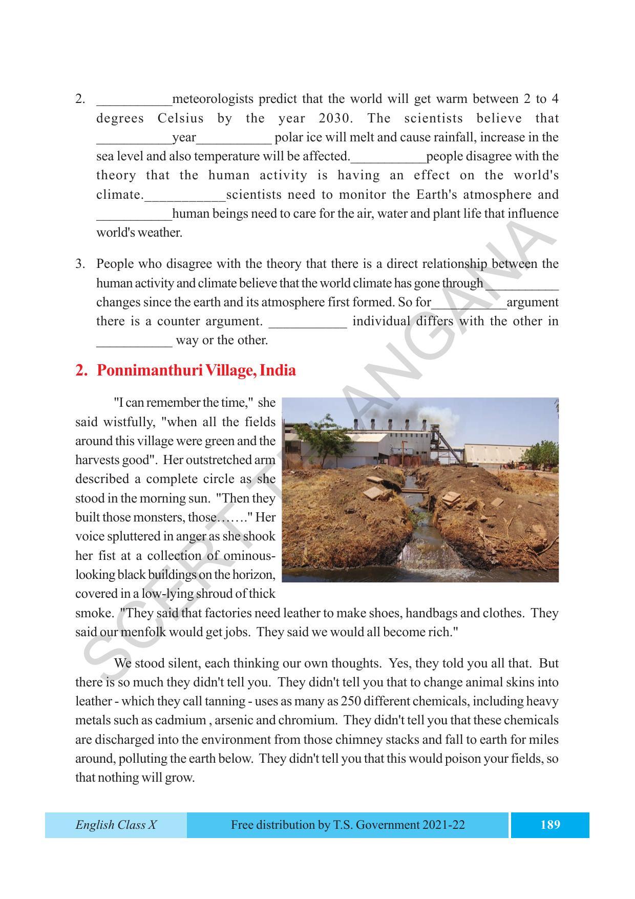 TS SCERT Class 10 EnglishText Book - Page 199