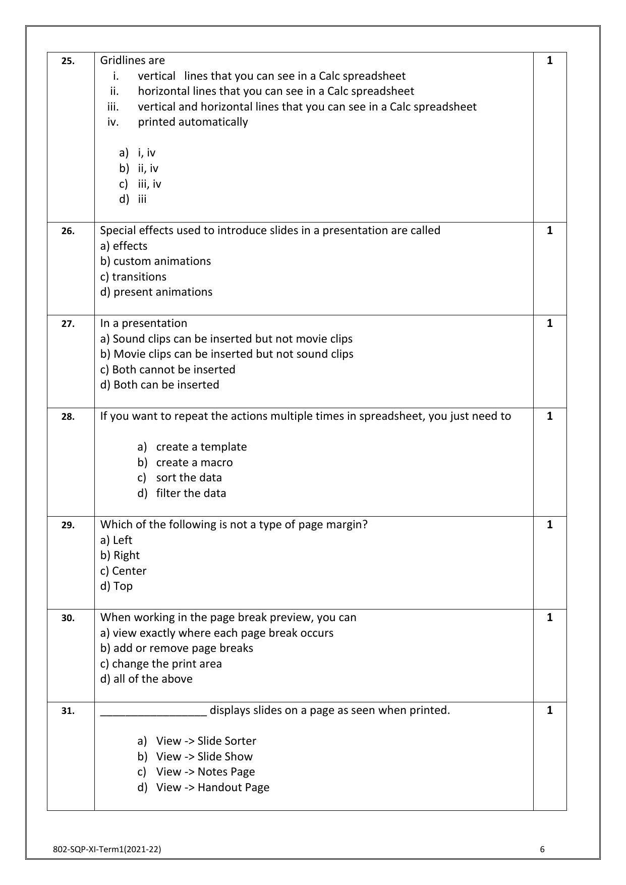 CBSE Class 10 Information Technology Sample Paper 2021 – 2022 ...