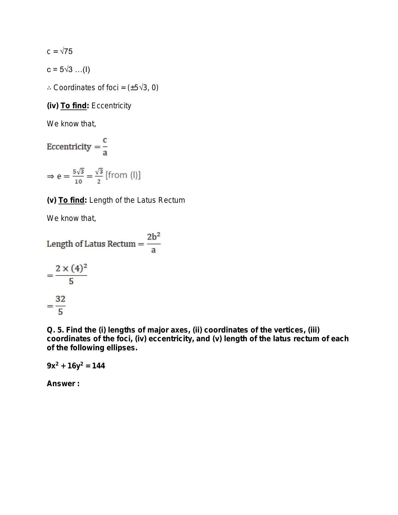 Chapter 23: Ellipse: RS Aggarwal Class 11 Solutions  - Page 11