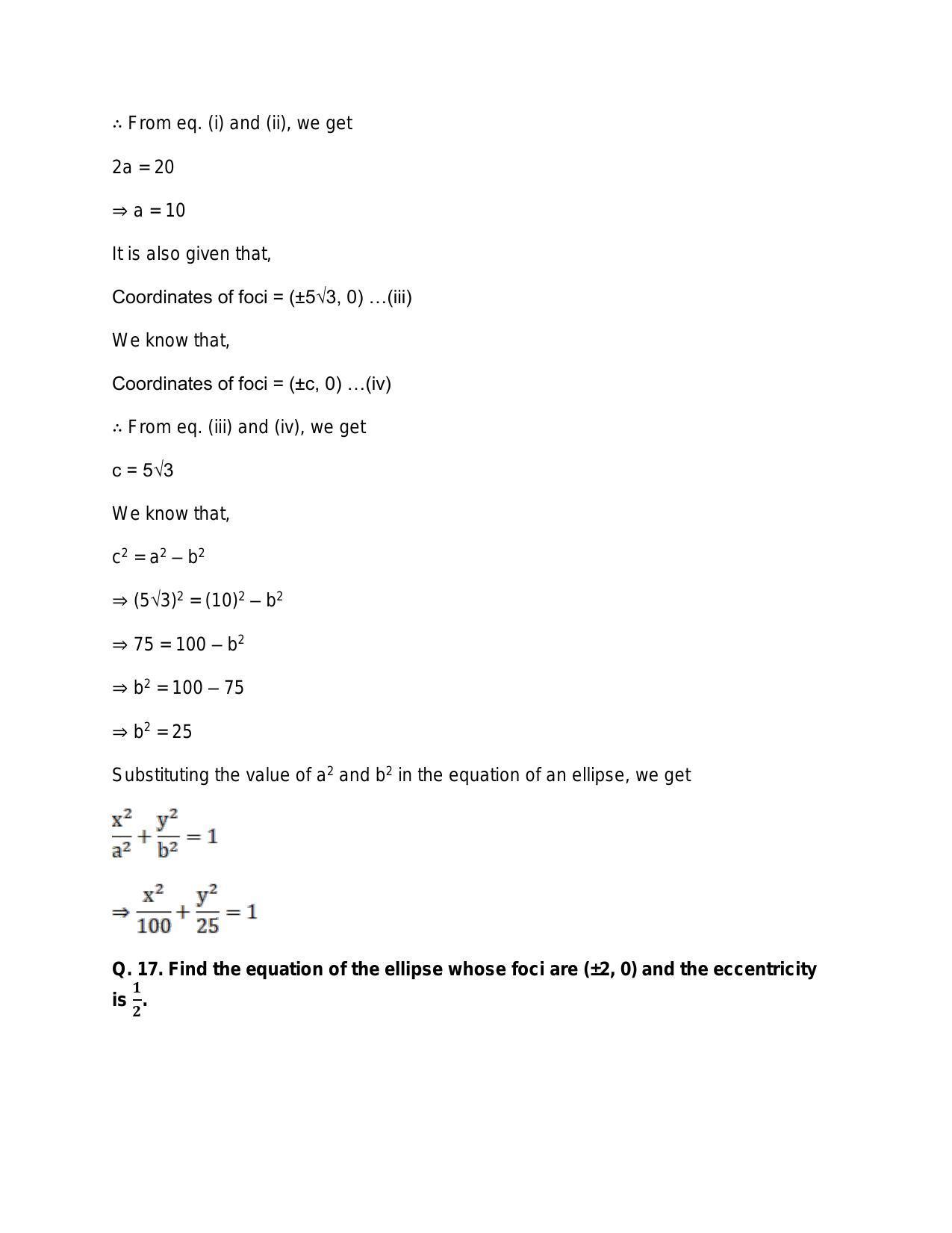 Chapter 23: Ellipse: RS Aggarwal Class 11 Solutions  - Page 39