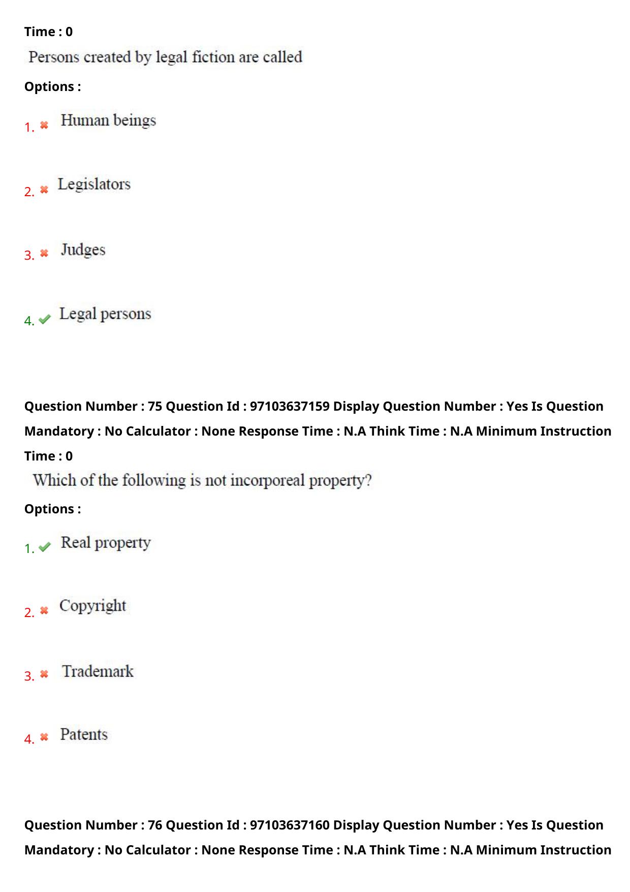 AP RCET 2024 Law Question Paper (04-05-2024 (Saturday) Session-II) - Page 47