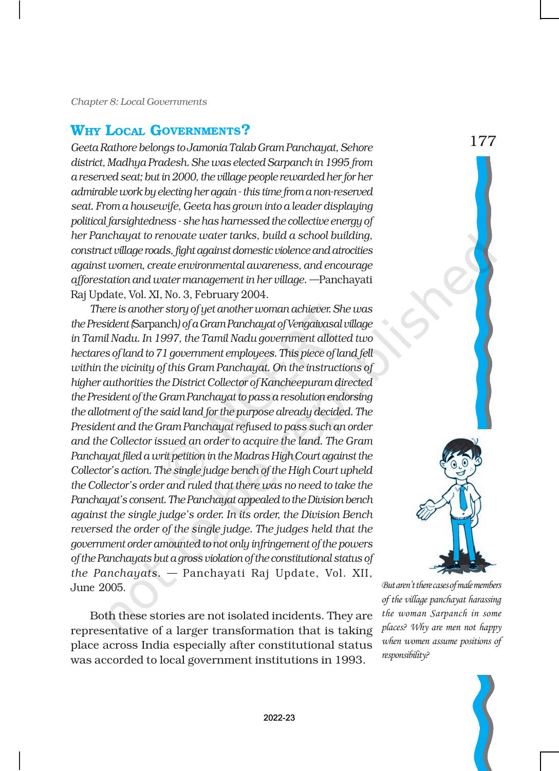 NCERT Book for Class 11 Political Science (Indian Constitution at Work) Chapter 8 Local Governments - Page 2