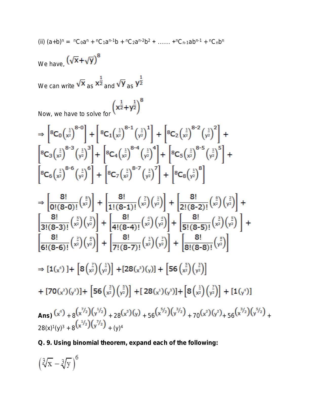 Chapter 10: Binomial Theorem: RS Aggarwal Class 11 Solutions  - Page 8