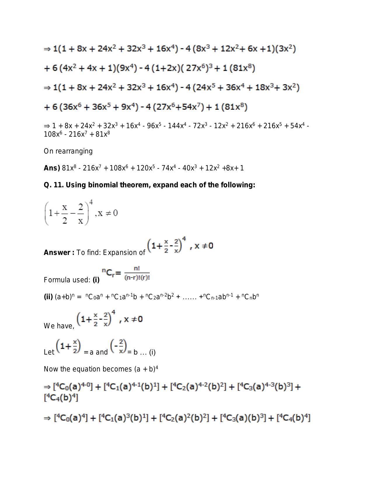 Chapter 10: Binomial Theorem: RS Aggarwal Class 11 Solutions  - Page 12