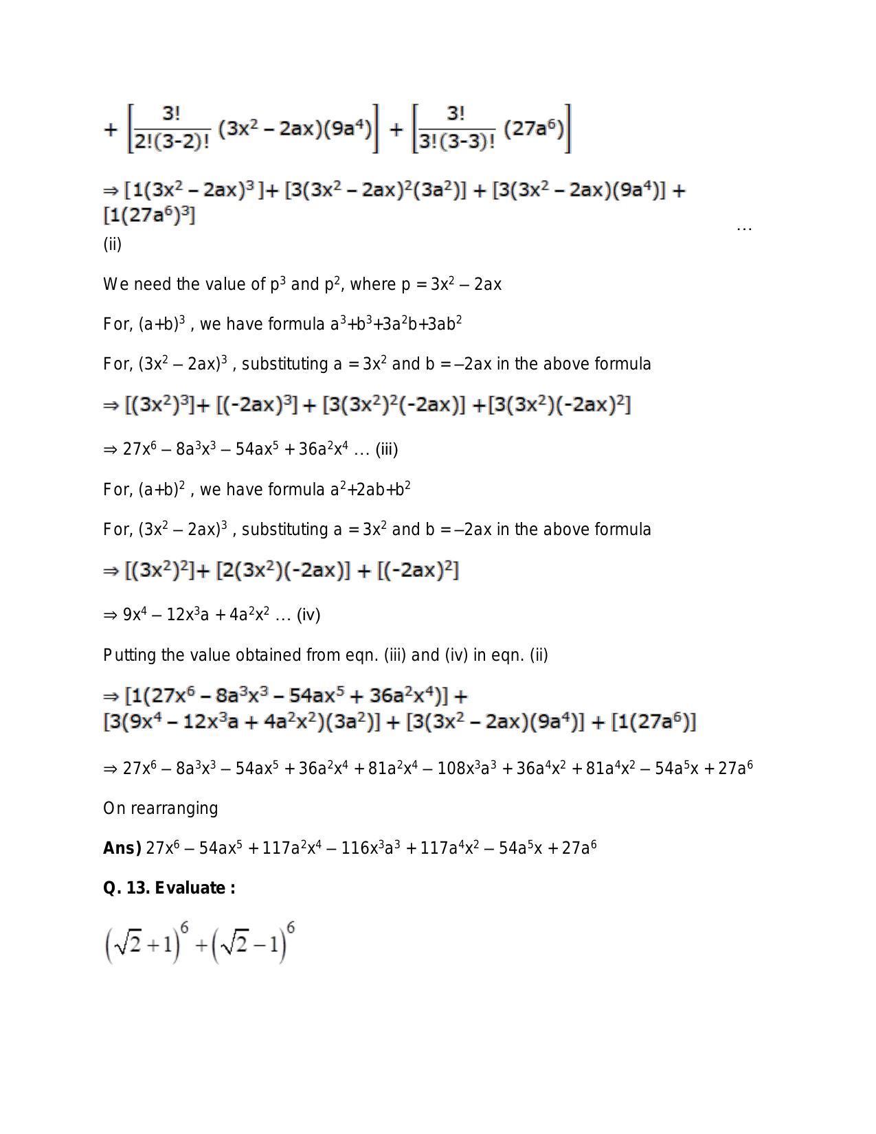 Chapter 10: Binomial Theorem: RS Aggarwal Class 11 Solutions  - Page 16